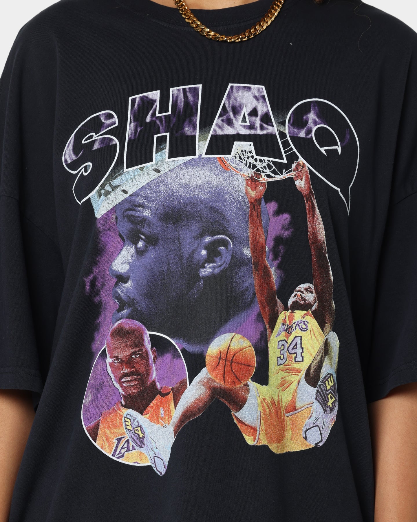 Mitchell & Ness Shaq T-Shirt Faded Black Style001
