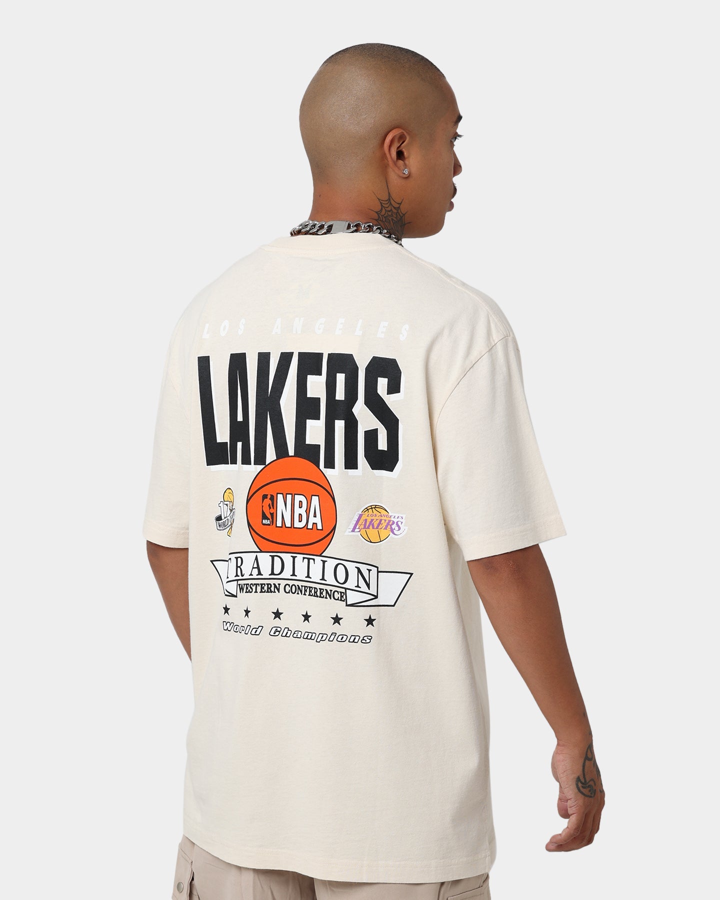 Mitchell & Ness Los Angeles Lakers Tradition T-Shirt Khaki