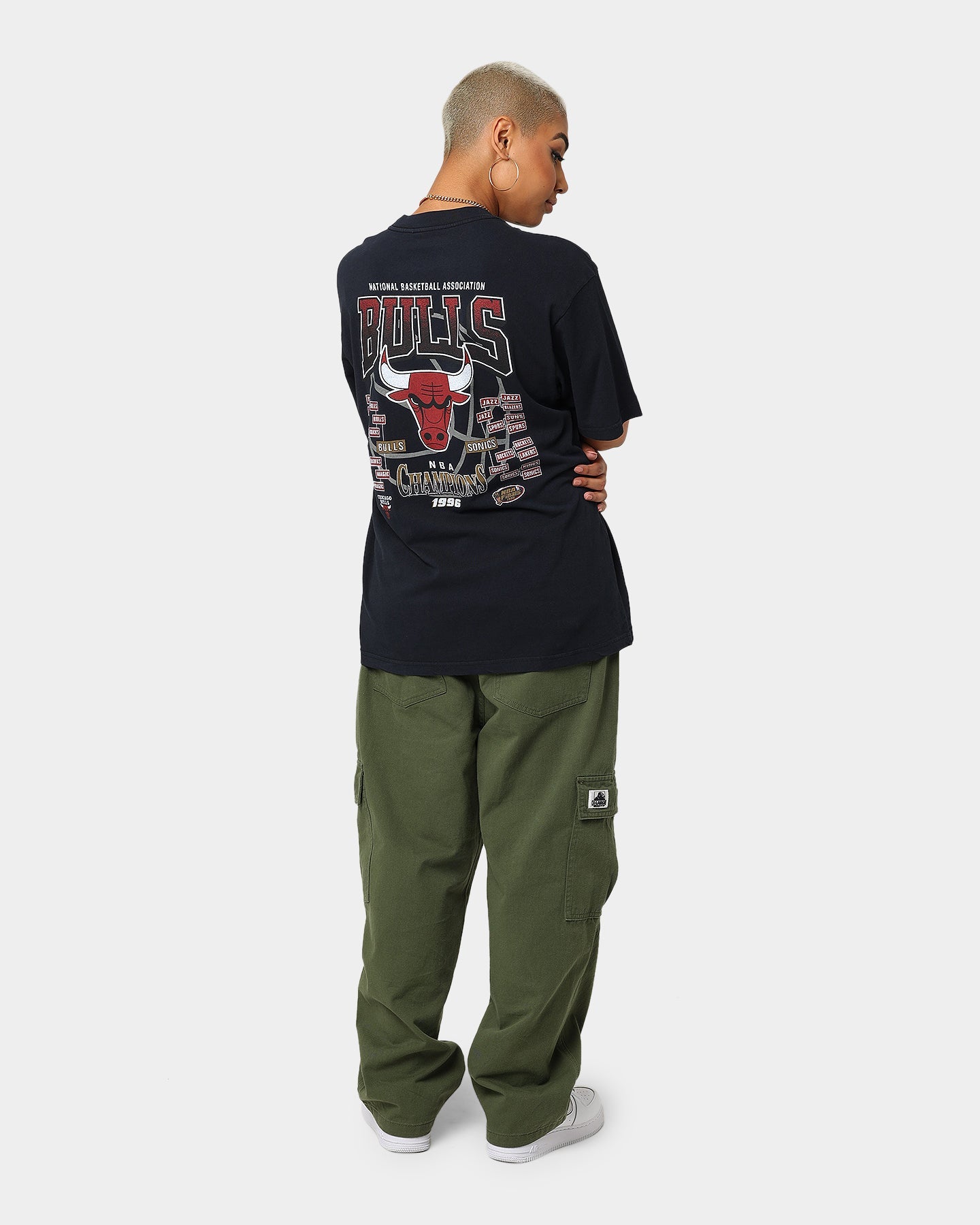 Mitchell & Ness Chicago Bulls Finals Vintage T-Shirt Faded Black Style001