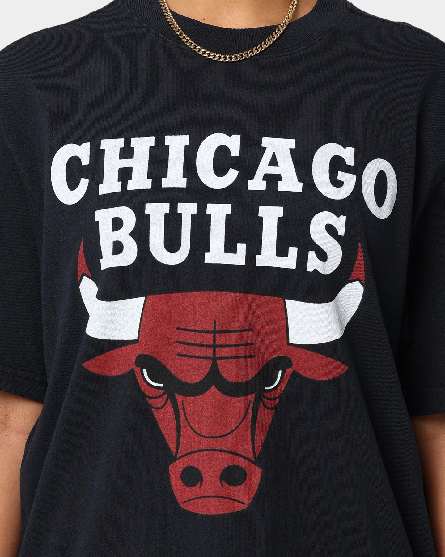 Mitchell & Ness Chicago Bulls Finals Vintage T-Shirt Faded Black Style001
