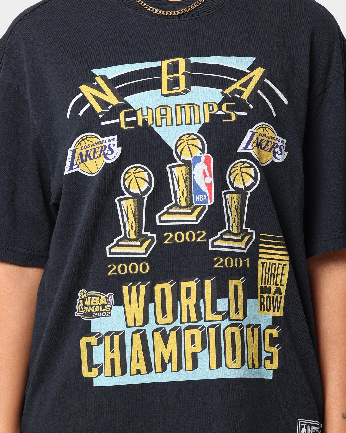 Mitchell & Ness Los Angeles Lakers World Champions T-Shirt Faded Black Style001