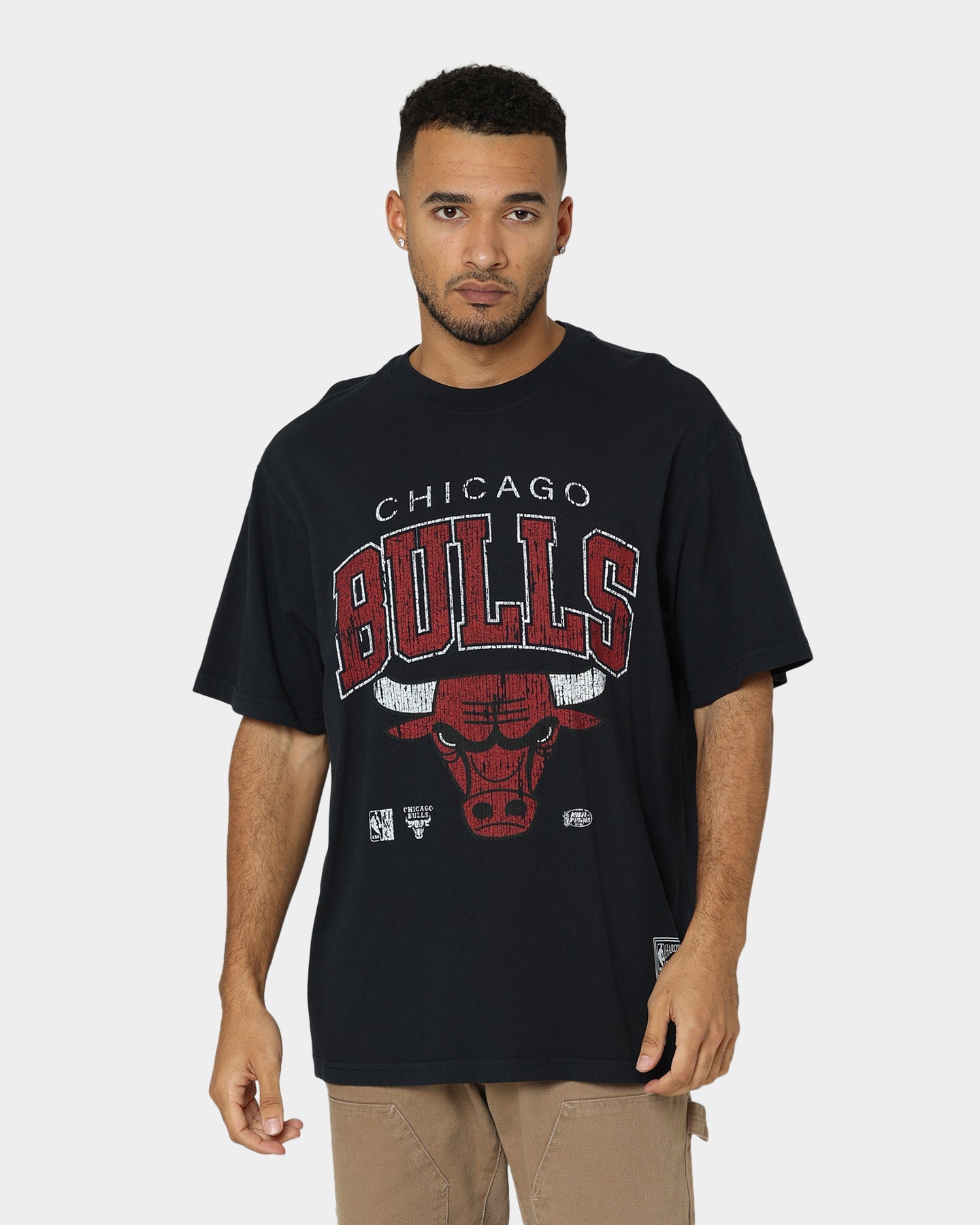 Mitchell & Ness Chicago Bulls XL Arch Vintage T-Shirt Faded Black