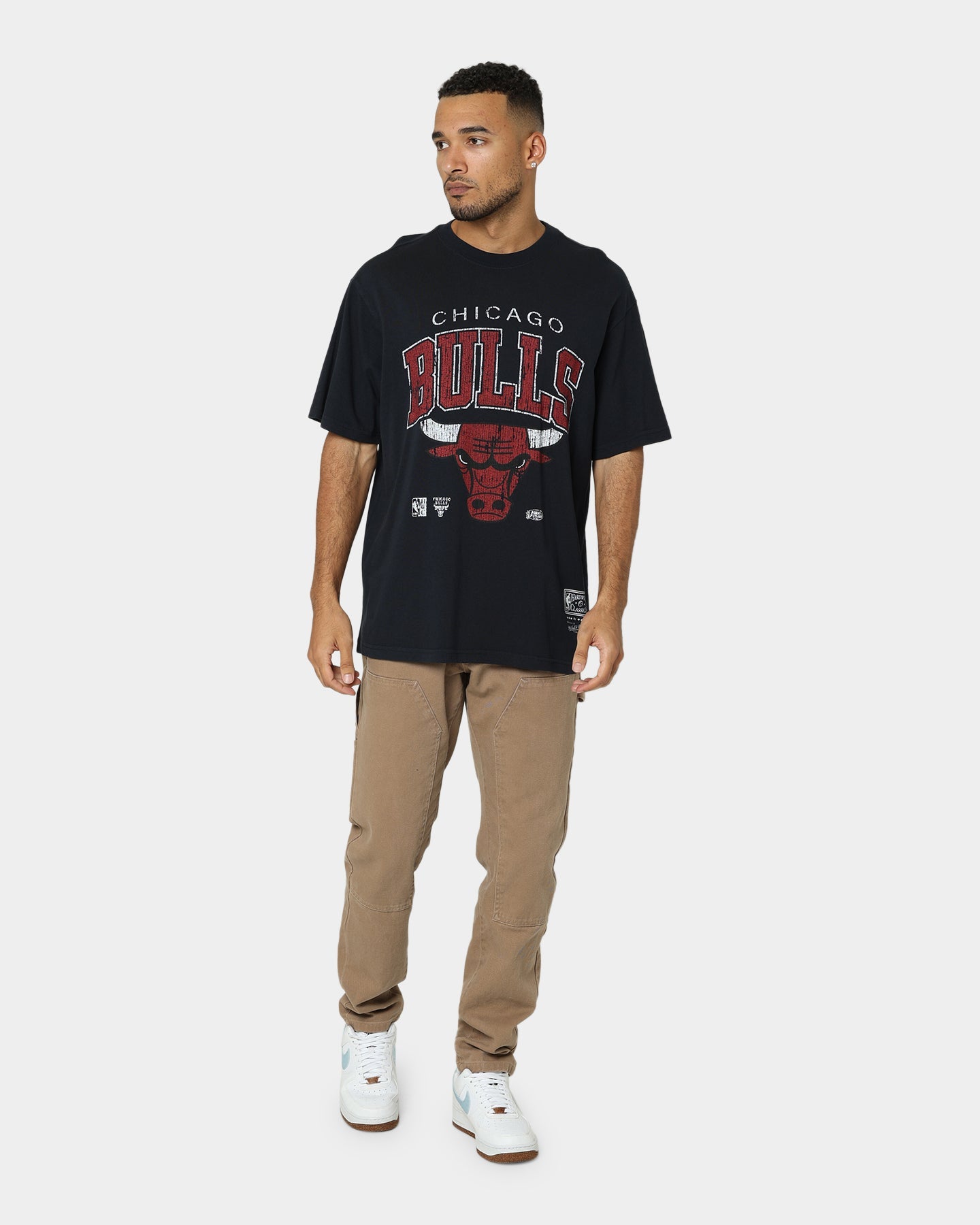 Mitchell & Ness Chicago Bulls XL Arch Vintage T-Shirt Faded Black
