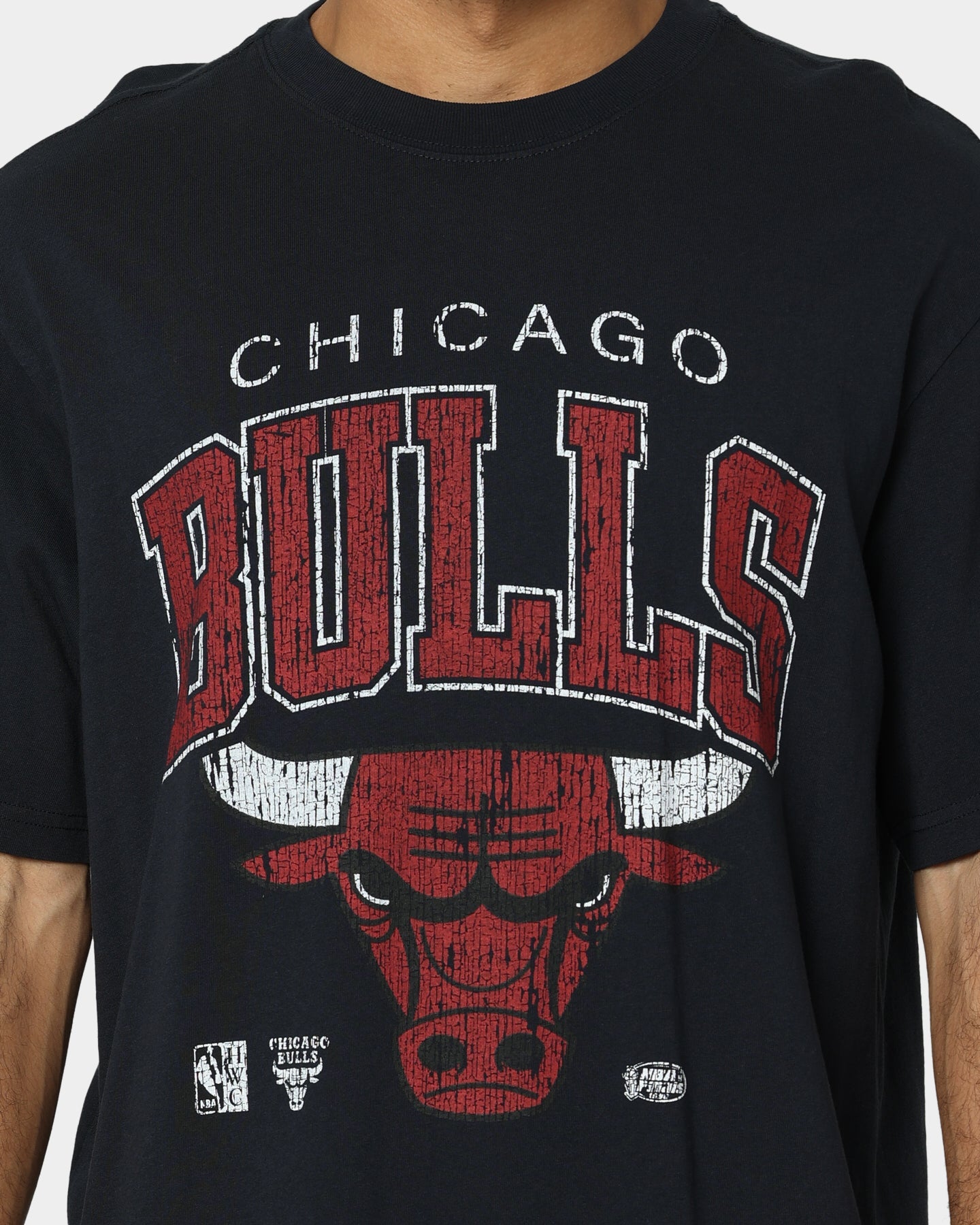 Mitchell & Ness Chicago Bulls XL Arch Vintage T-Shirt Faded Black