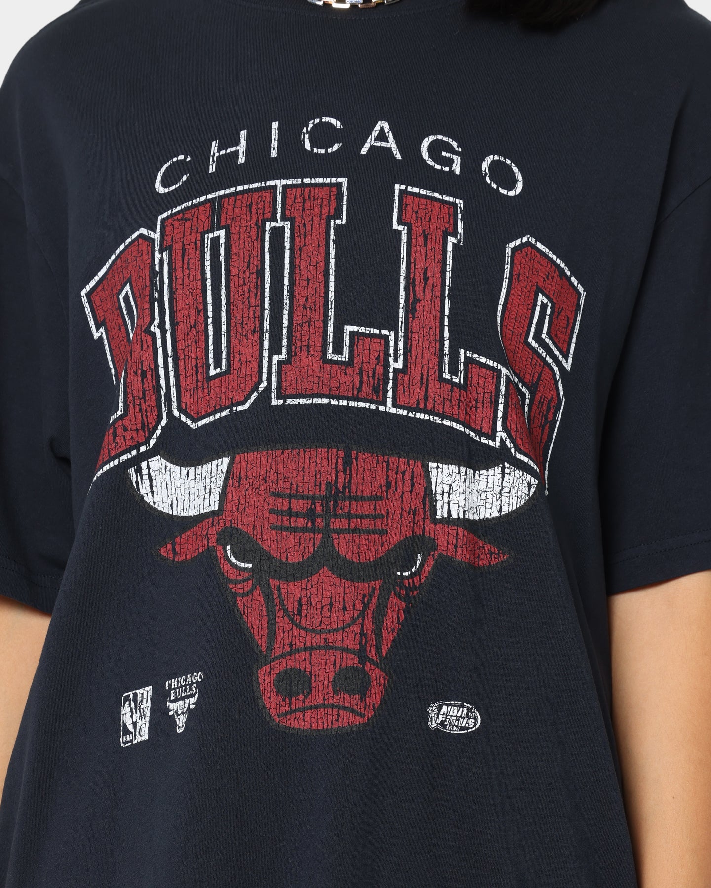 Mitchell & Ness Chicago Bulls XL Arch Vintage T-Shirt Faded Black Style001