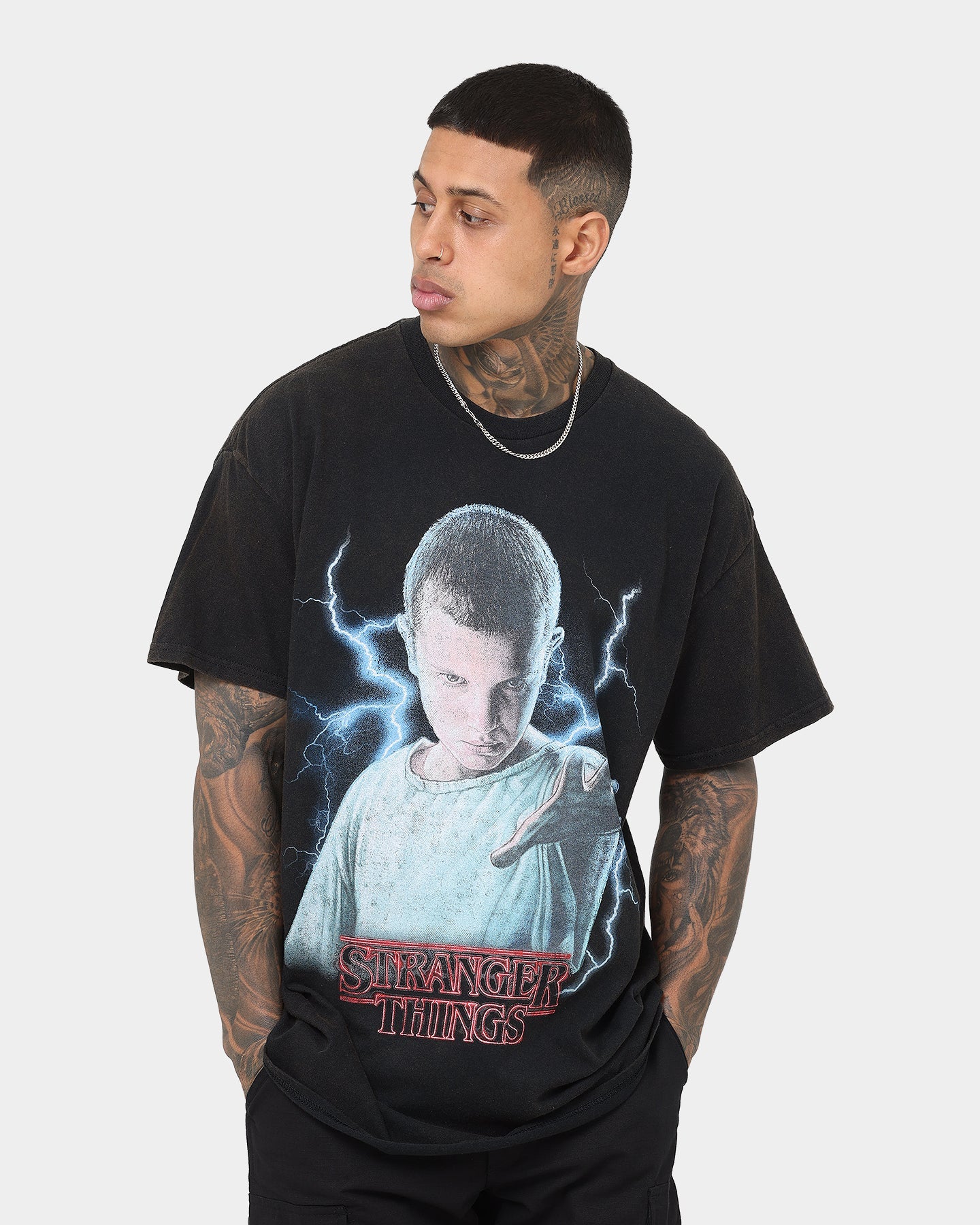 Goat Crew X Stranger Things Eleven Premium Vintage T-Shirt Black Wash