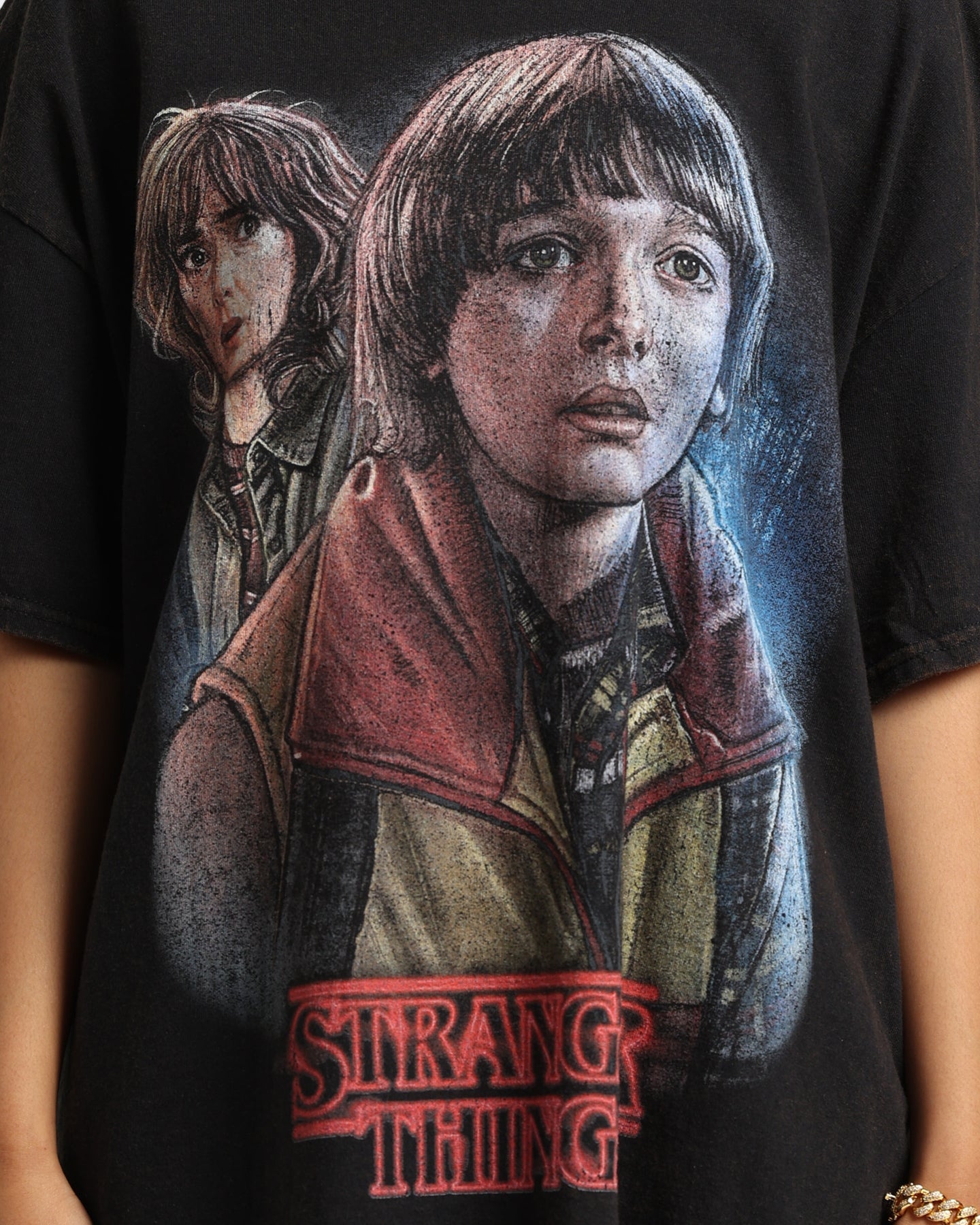Goat Crew X Stranger Things Will Vintage T-Shirt Black Wash Style001