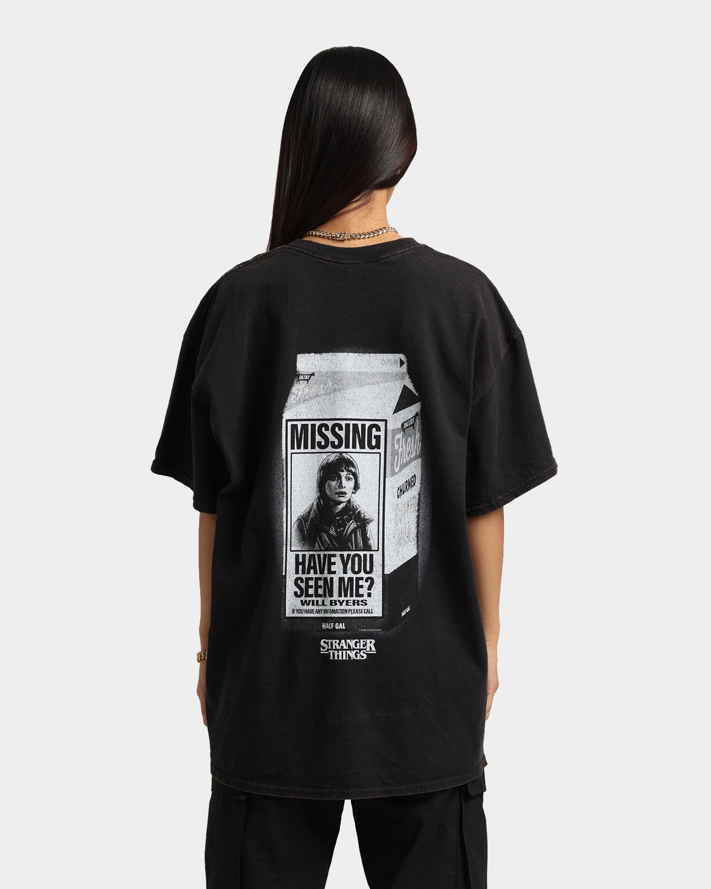 Goat Crew X Stranger Things Will Vintage T-Shirt Black Wash Style001