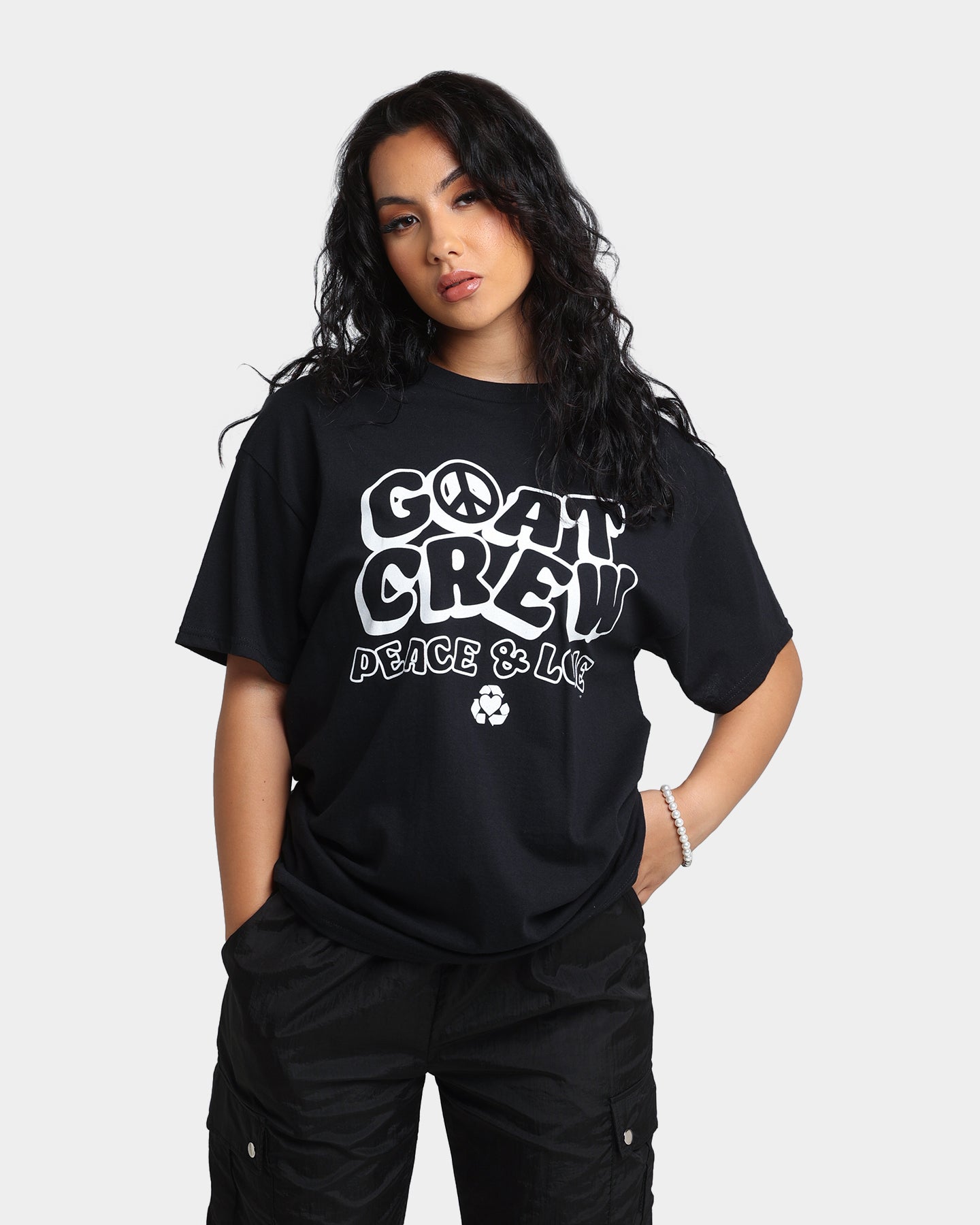 Goat Crew Increase Peace T-Shirt Black Style001