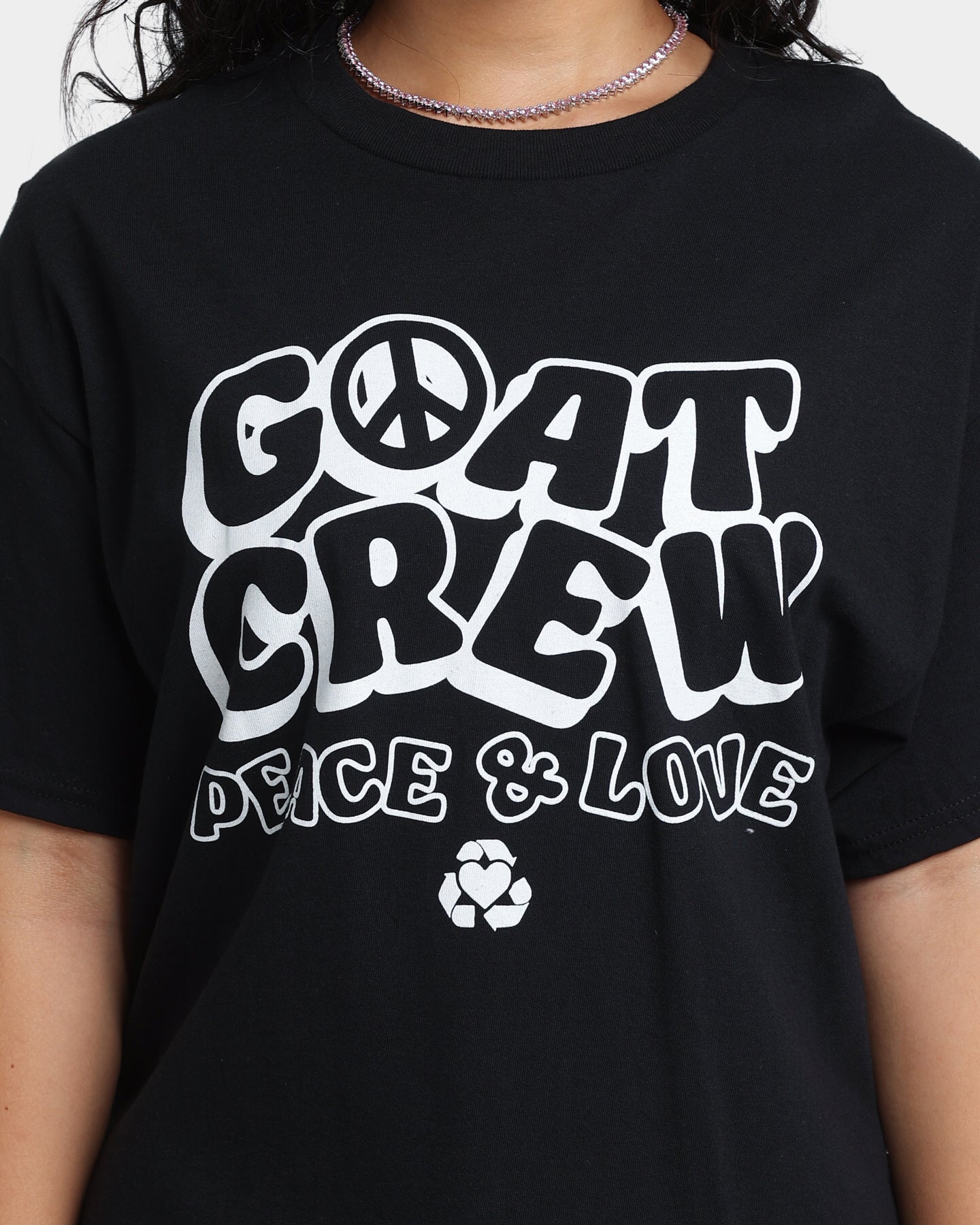 Goat Crew Increase Peace T-Shirt Black Style001