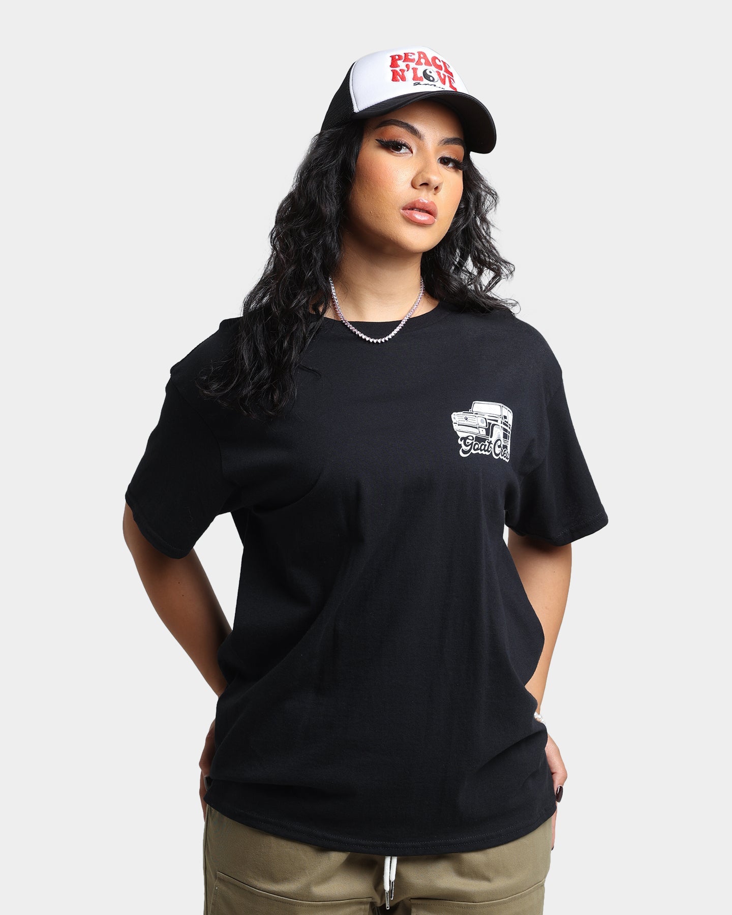 Goat Crew Truck T-Shirt Black Style001
