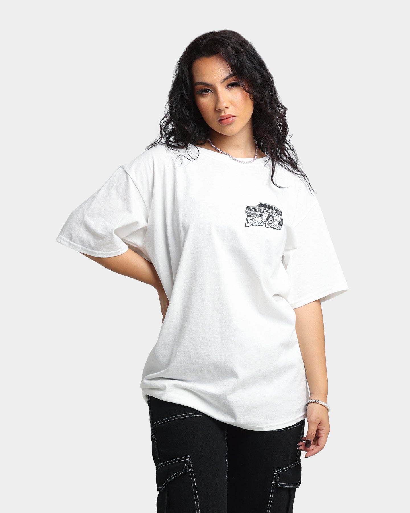 Goat Crew Truck T-Shirt White Style001