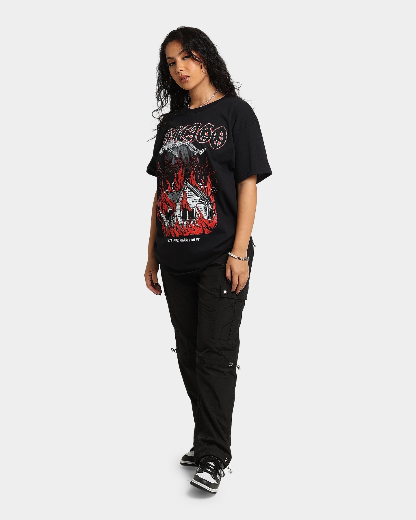 Goat Crew Chicago Vintage T-Shirt Black Style001