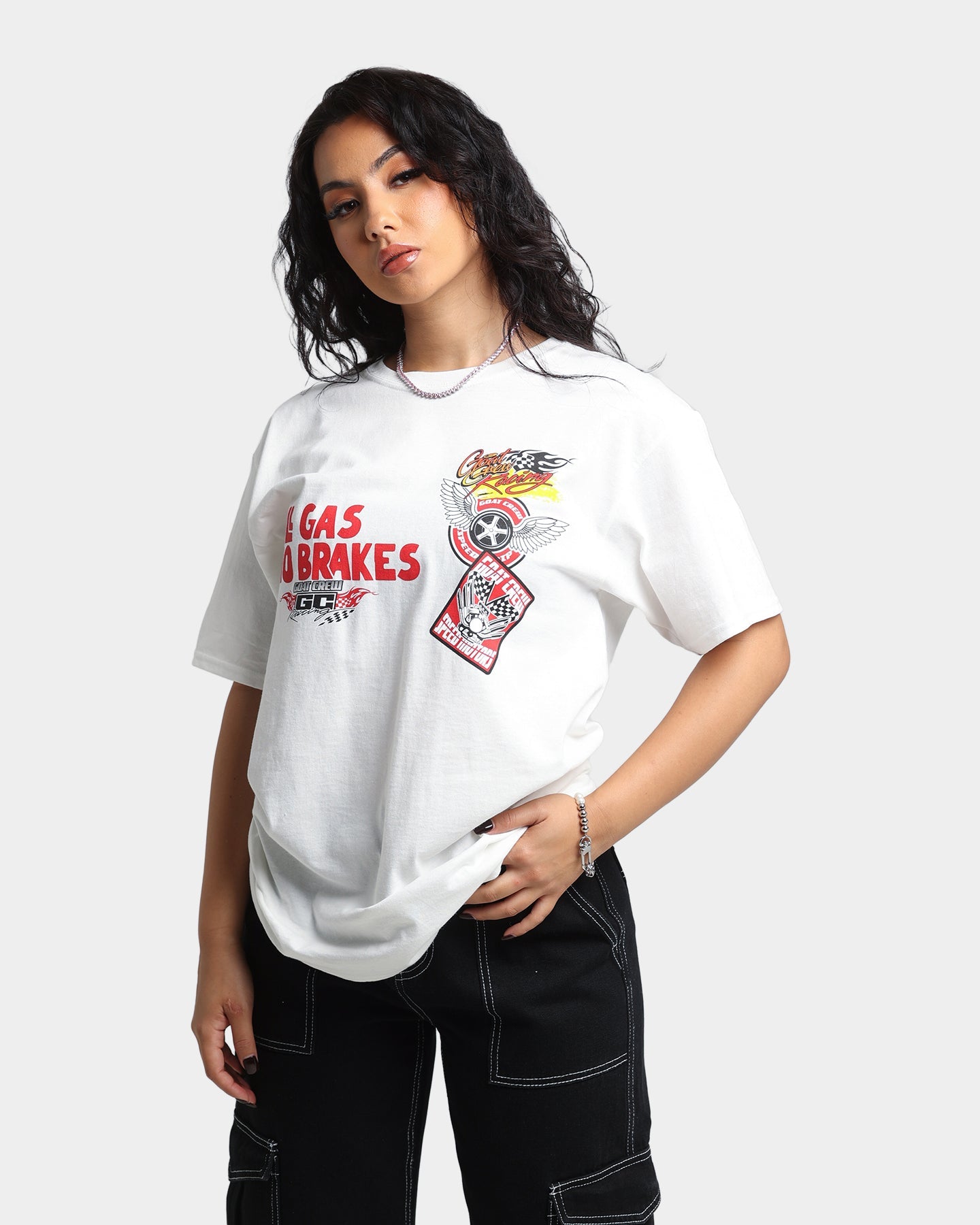 Goat Crew All Gas T-Shirt White Style001