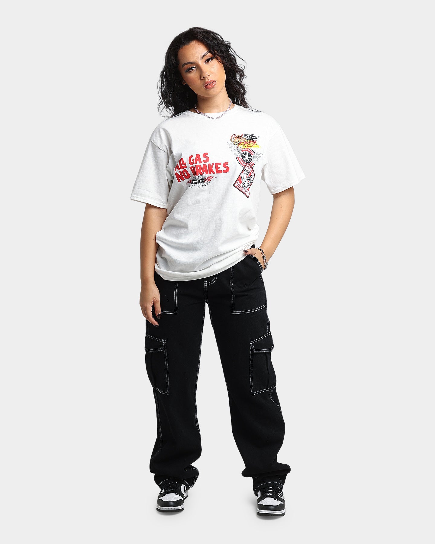 Goat Crew All Gas T-Shirt White Style001