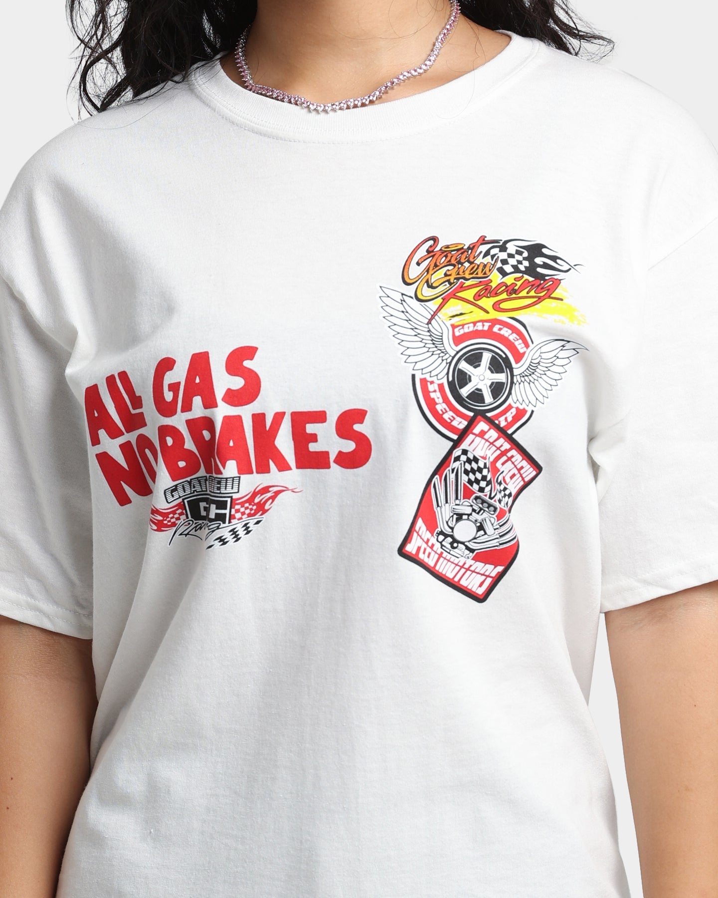 Goat Crew All Gas T-Shirt White Style001
