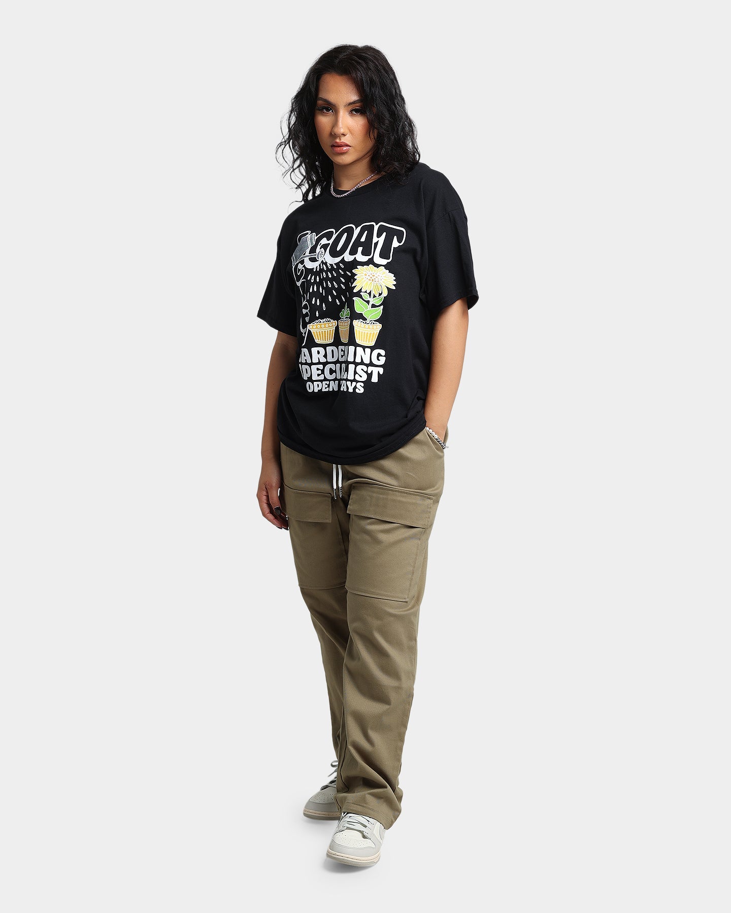 Goat Crew Gardening T-Shirt Black Style001