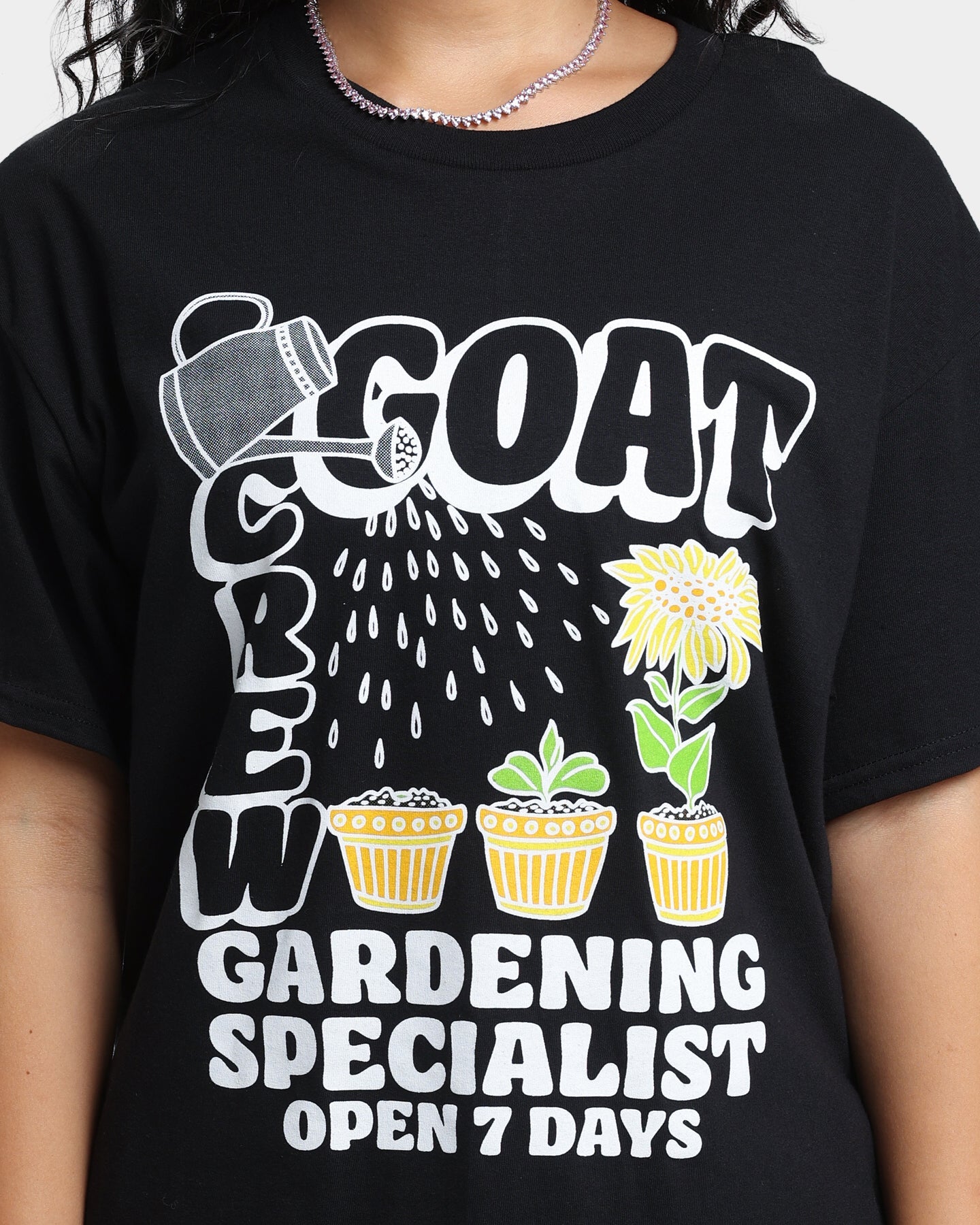 Goat Crew Gardening T-Shirt Black Style001