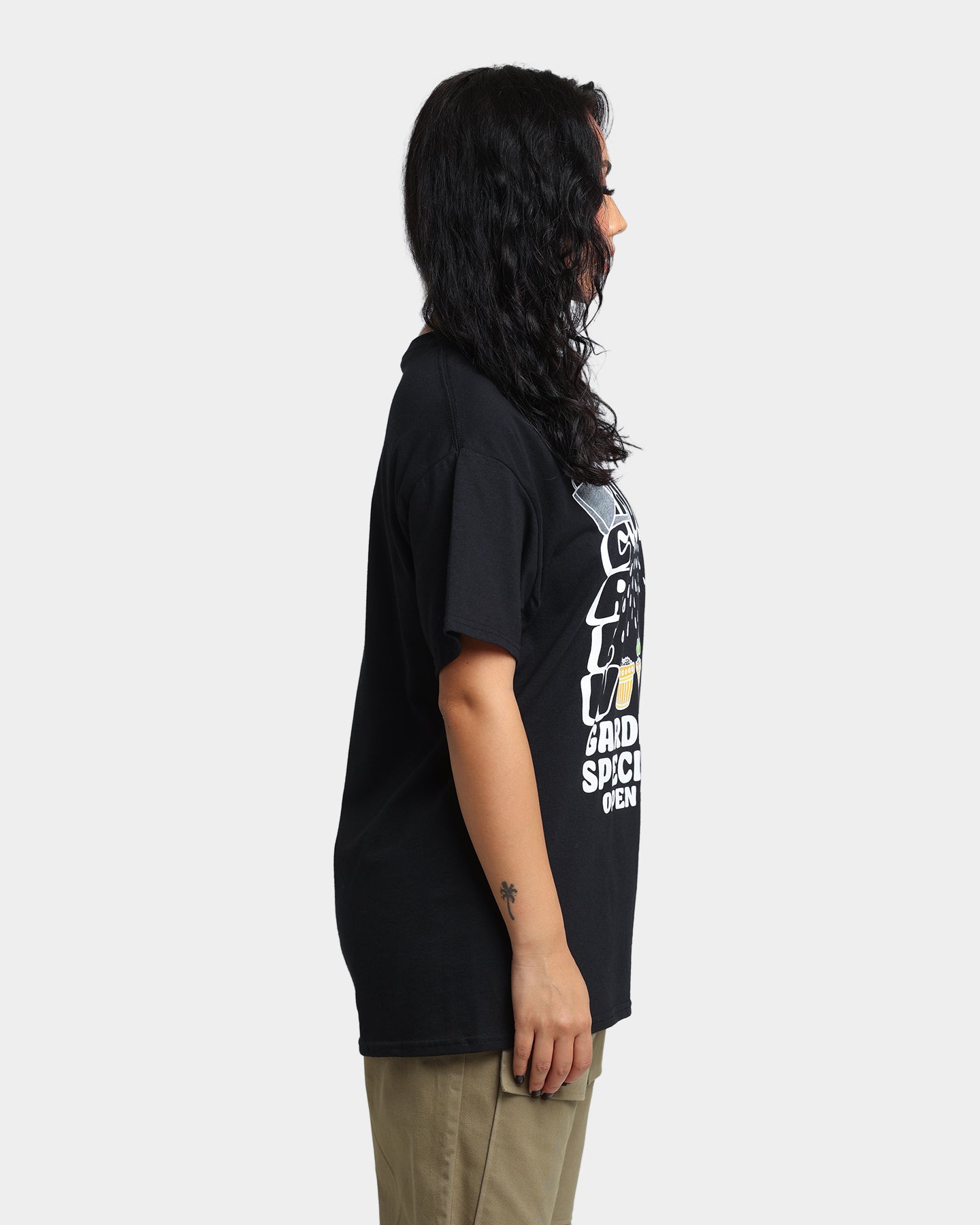 Goat Crew Gardening T-Shirt Black Style001