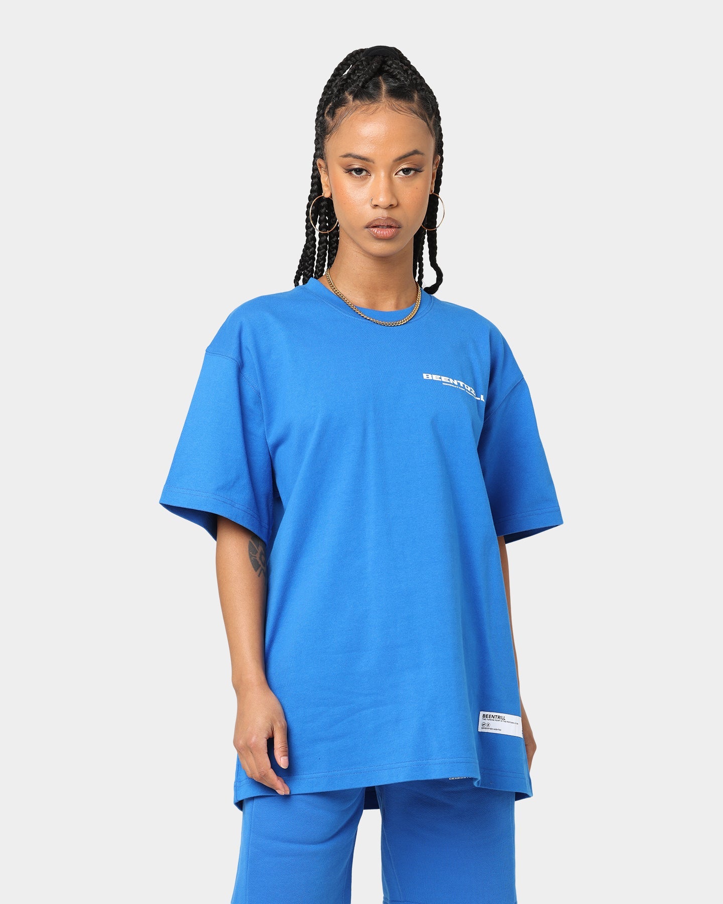BEENTRILL Nu Logo T-Shirt Cobalt Blue Style001