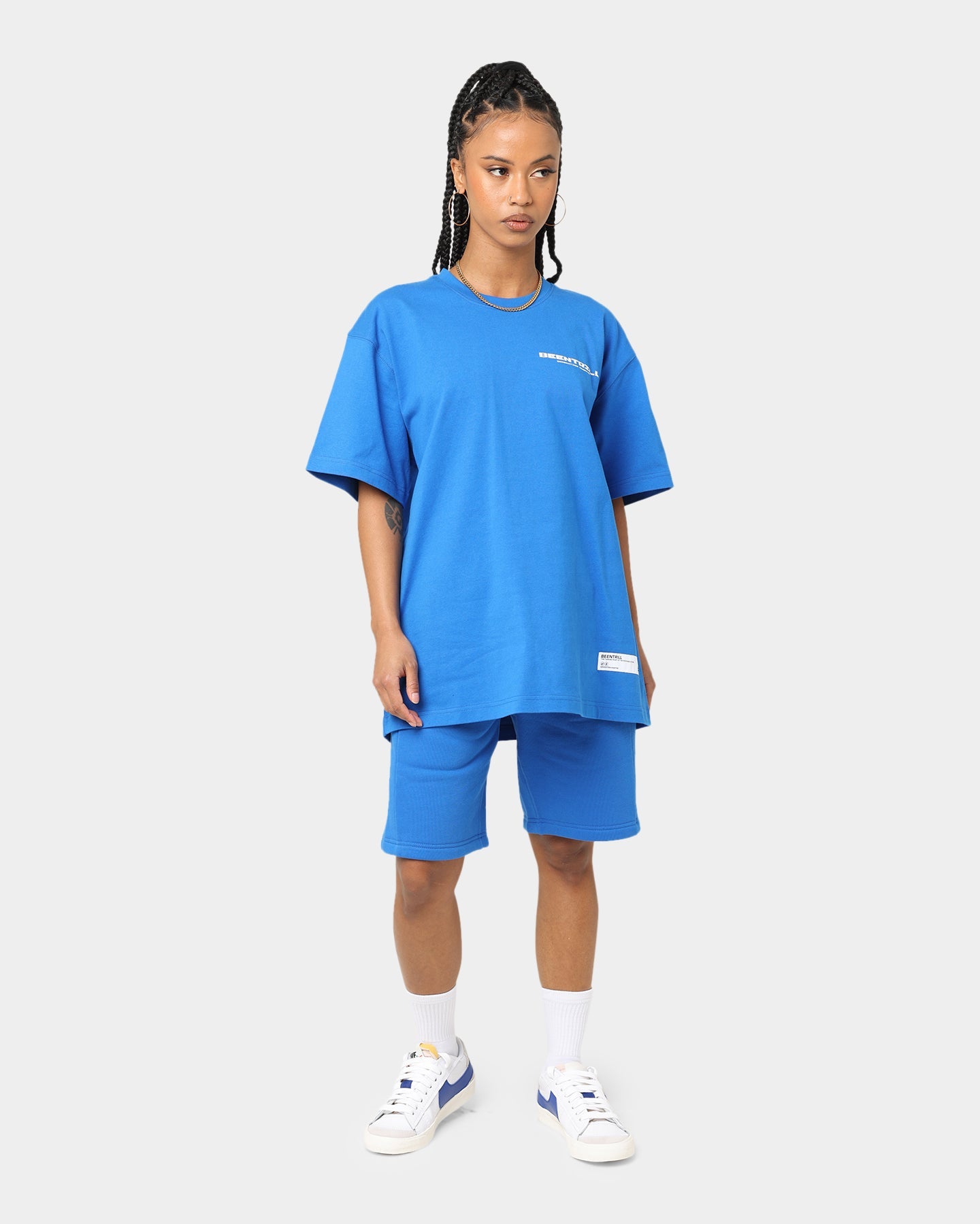 BEENTRILL Nu Logo T-Shirt Cobalt Blue Style001