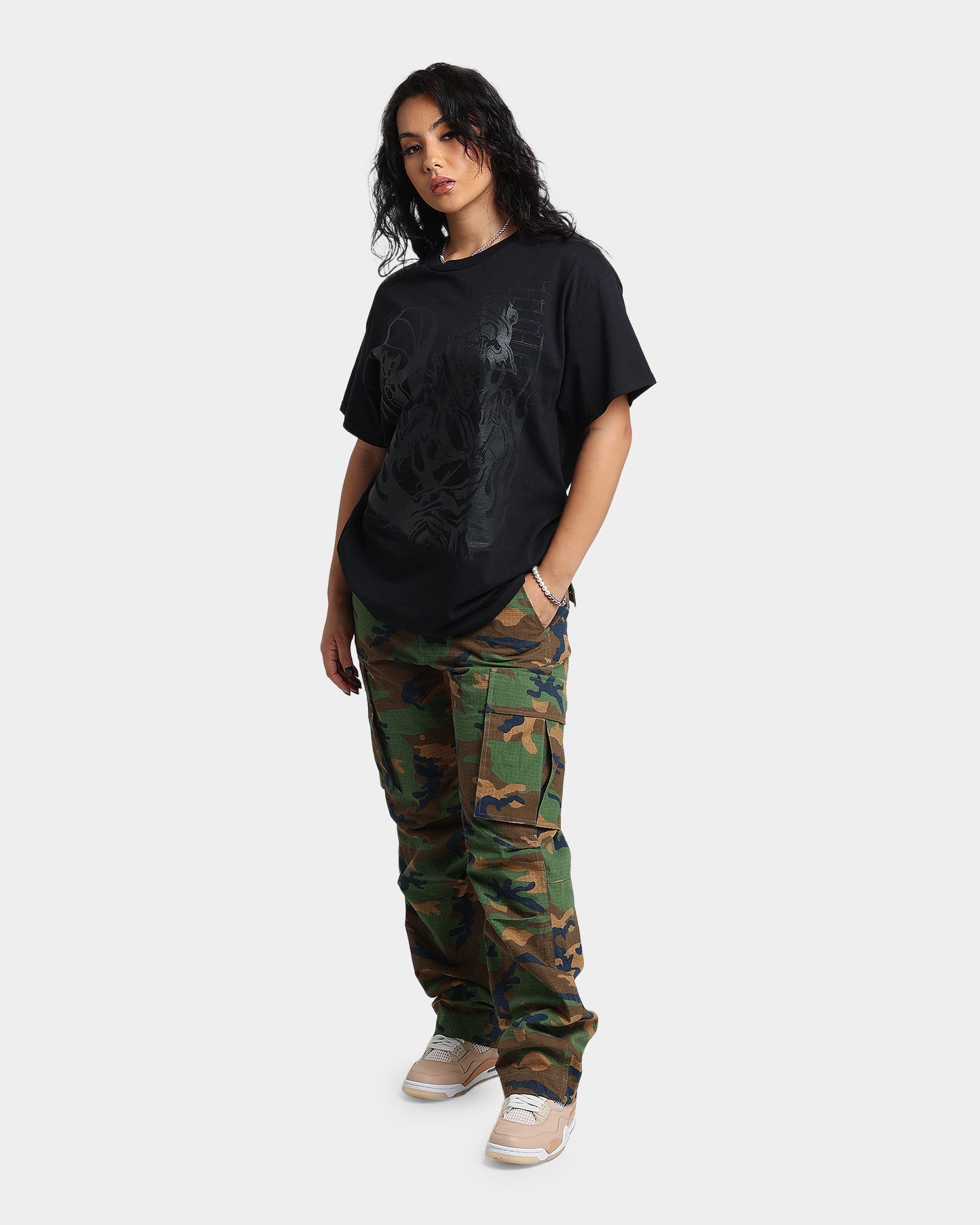 Goat Crew Baller Skeleton Blockout T-Shirt Black Style001