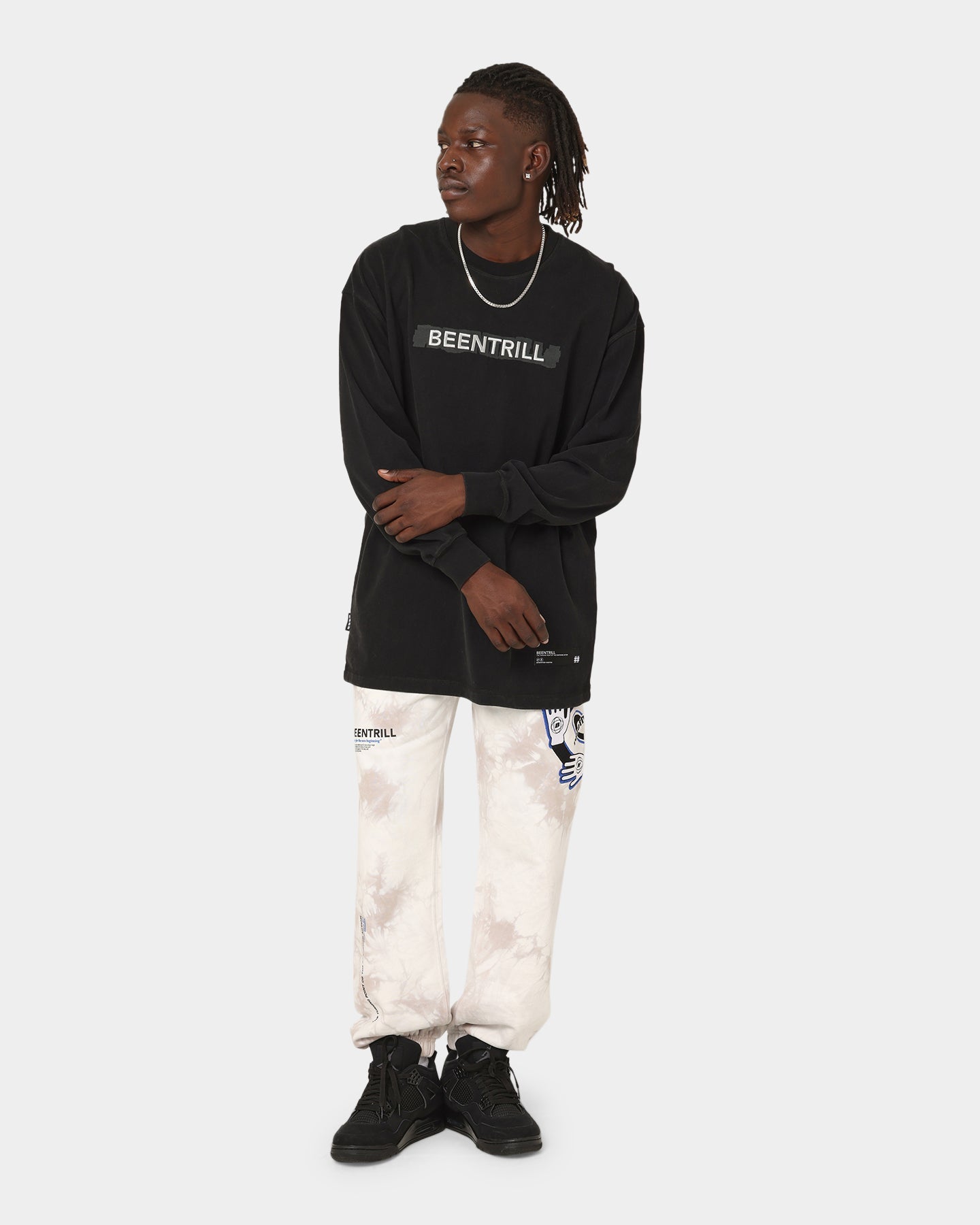 BEENTRILL Tonal Long Sleeve T-Shirt Black