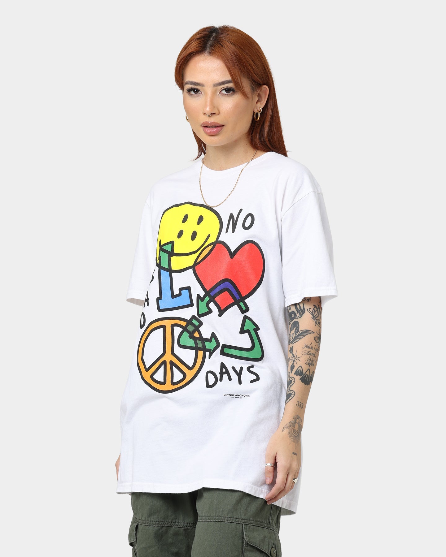 Lifted Anchors No Bad Days T-Shirt White Style001