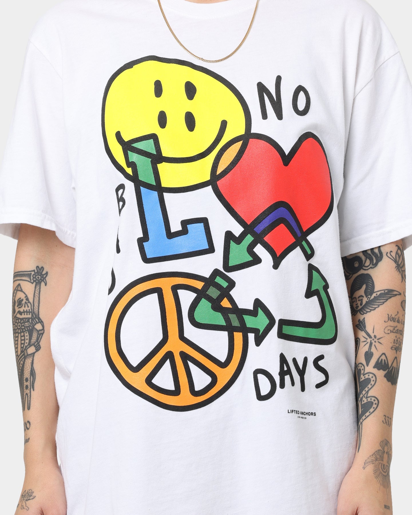 Lifted Anchors No Bad Days T-Shirt White Style001