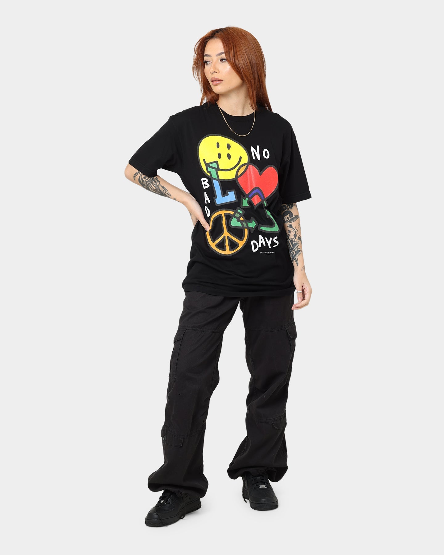 Lifted Anchors No Bad Days T-Shirt Black Style001