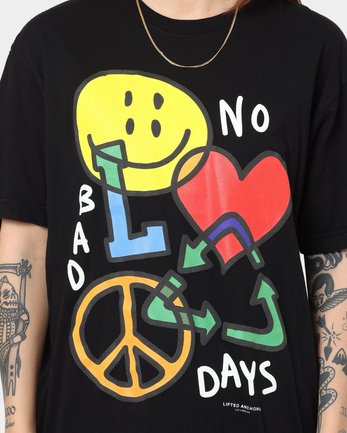 Lifted Anchors No Bad Days T-Shirt Black Style001