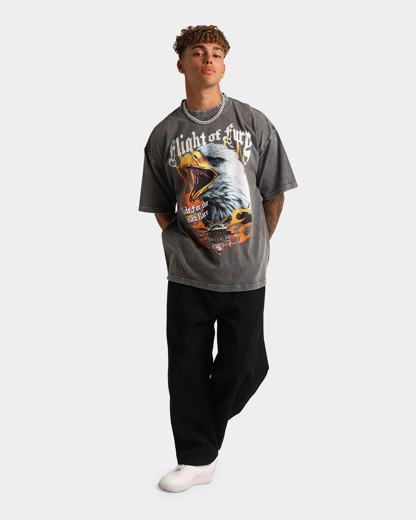 Loiter Fury Vintage T-Shirt Charcoal