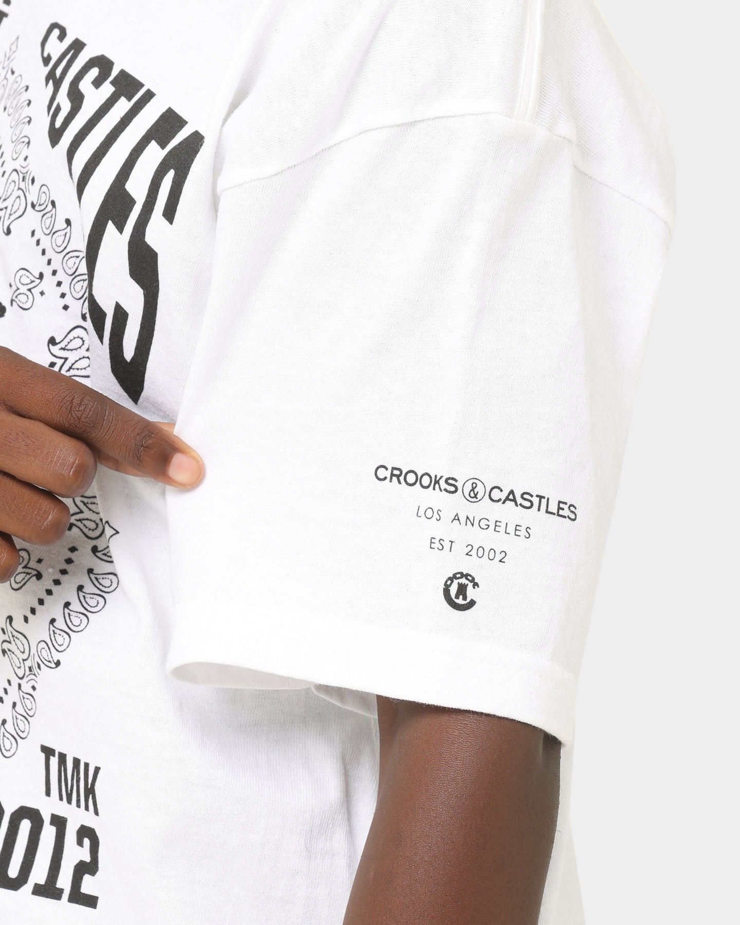 Crooks & Castles Kids' Paisley Medusa T-Shirt White/White