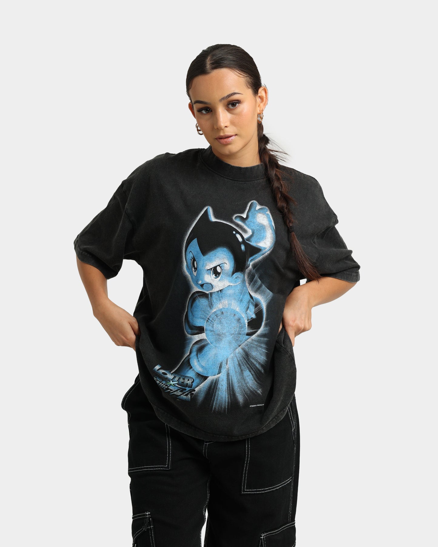 Loiter Loiter X Astro Boy Astro Vintage T-Shirt Vintage Black Style001