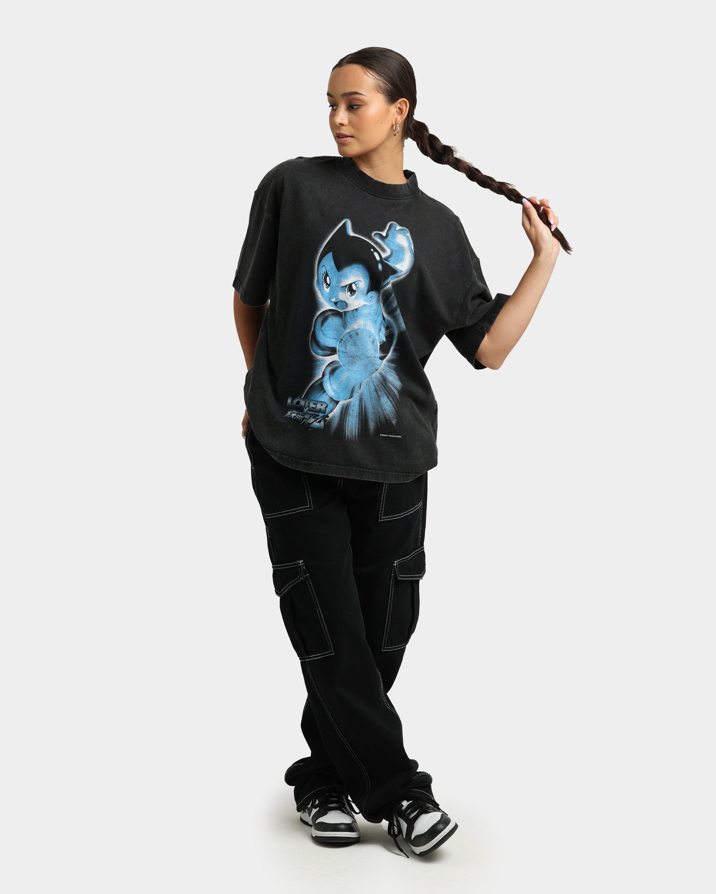 Loiter Loiter X Astro Boy Astro Vintage T-Shirt Vintage Black Style001