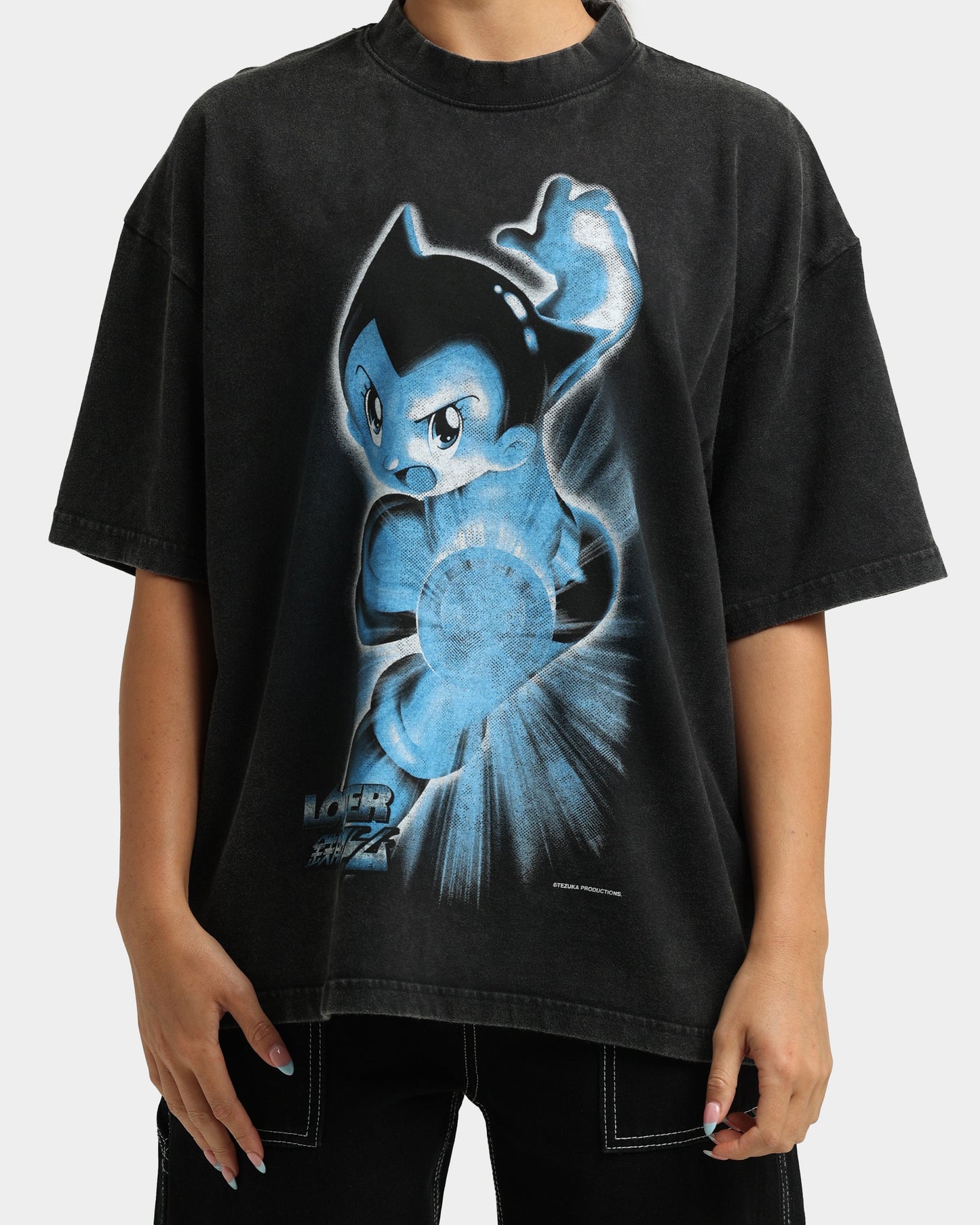 Loiter Loiter X Astro Boy Astro Vintage T-Shirt Vintage Black Style001