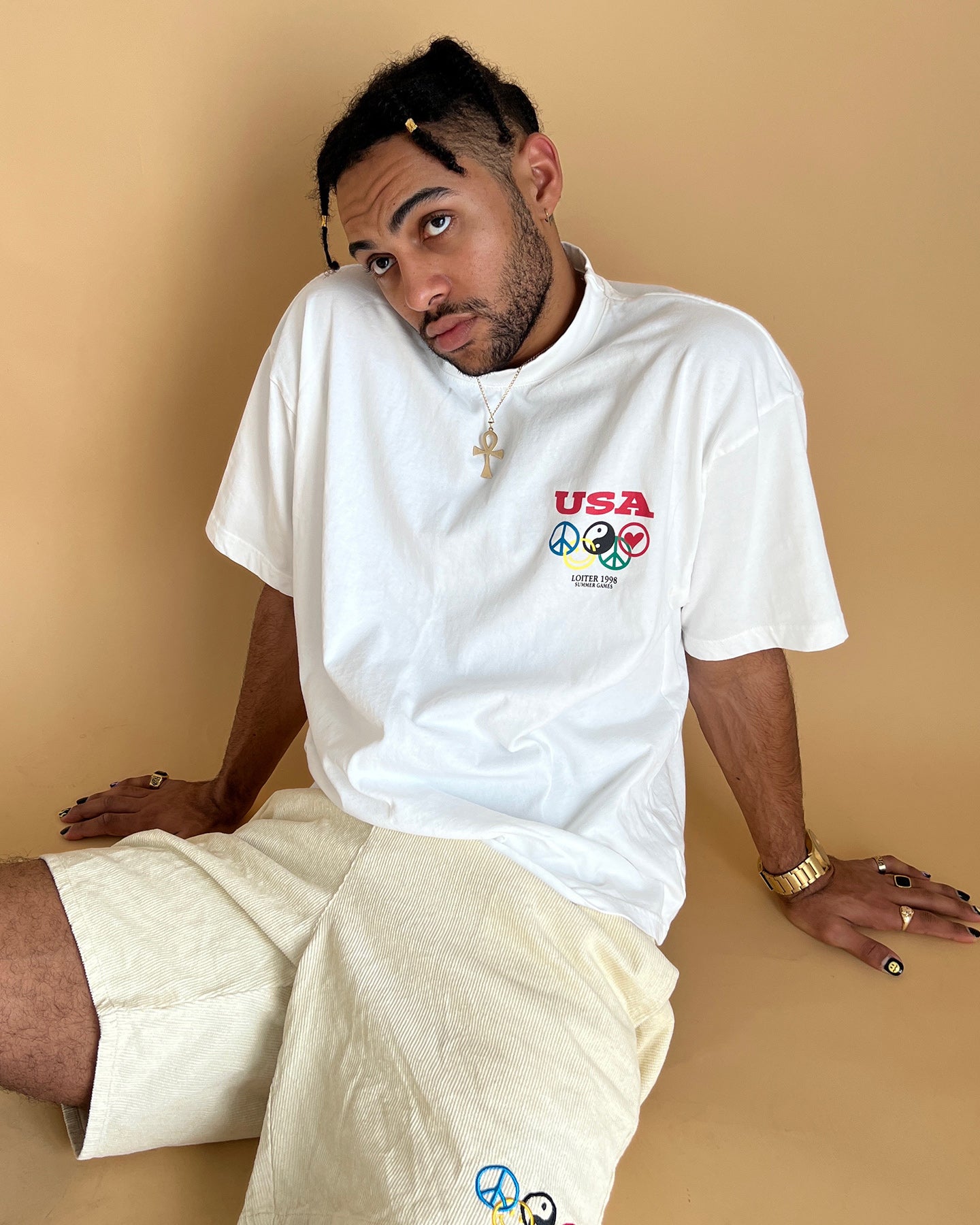 Loiter Tribute T-Shirt Off White