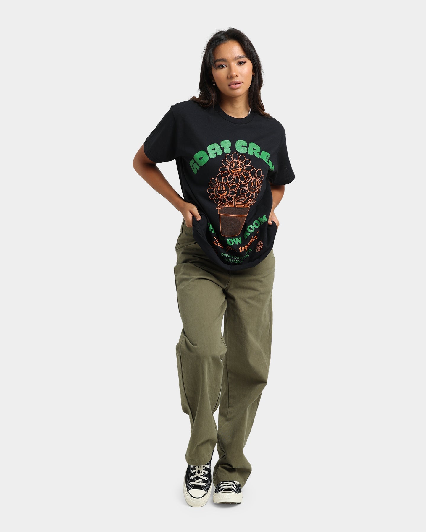 Goat Crew Grow Room T-Shirt Black Style001