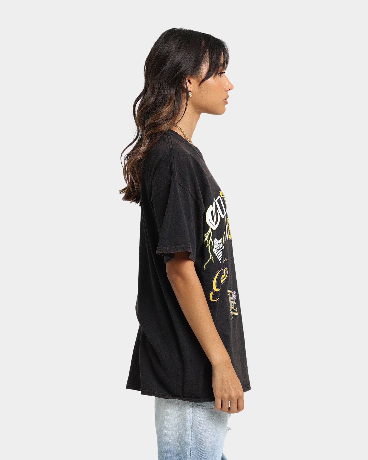 Goat Crew City Of Angels Vintage T-Shirt Black Wash Style001