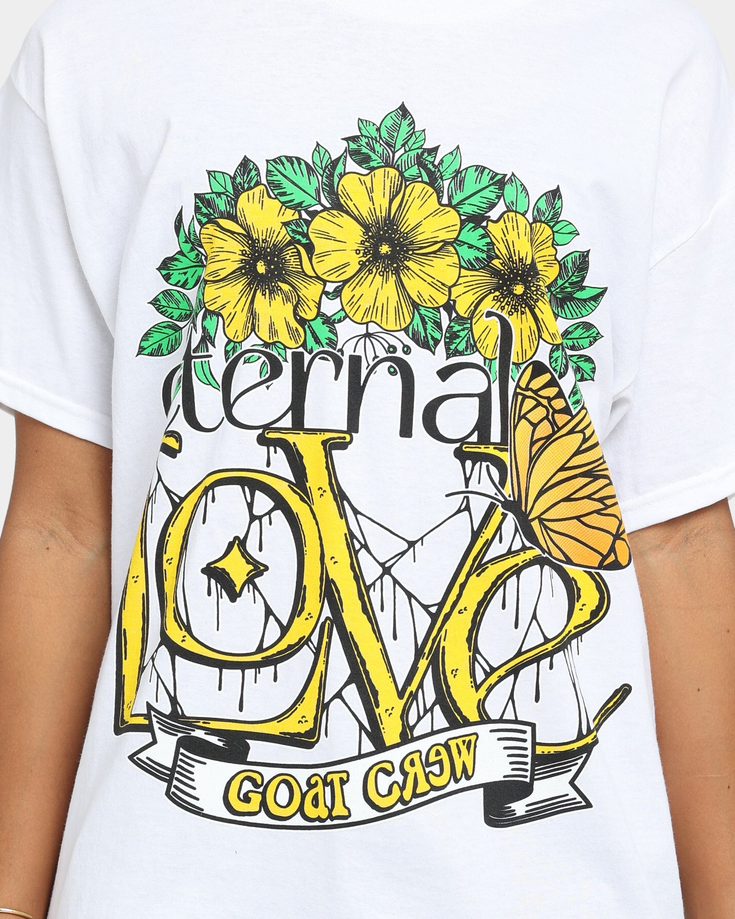 Goat Crew Eternal Love Vintage T-Shirt White Style001