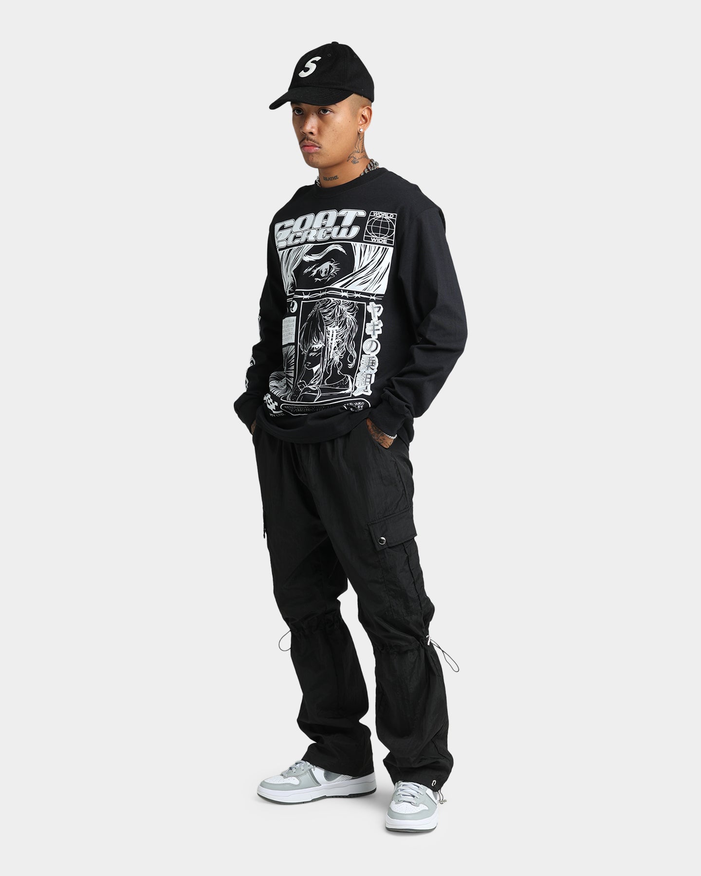 Goat Crew Harajuku Long Sleeve T-Shirt Black