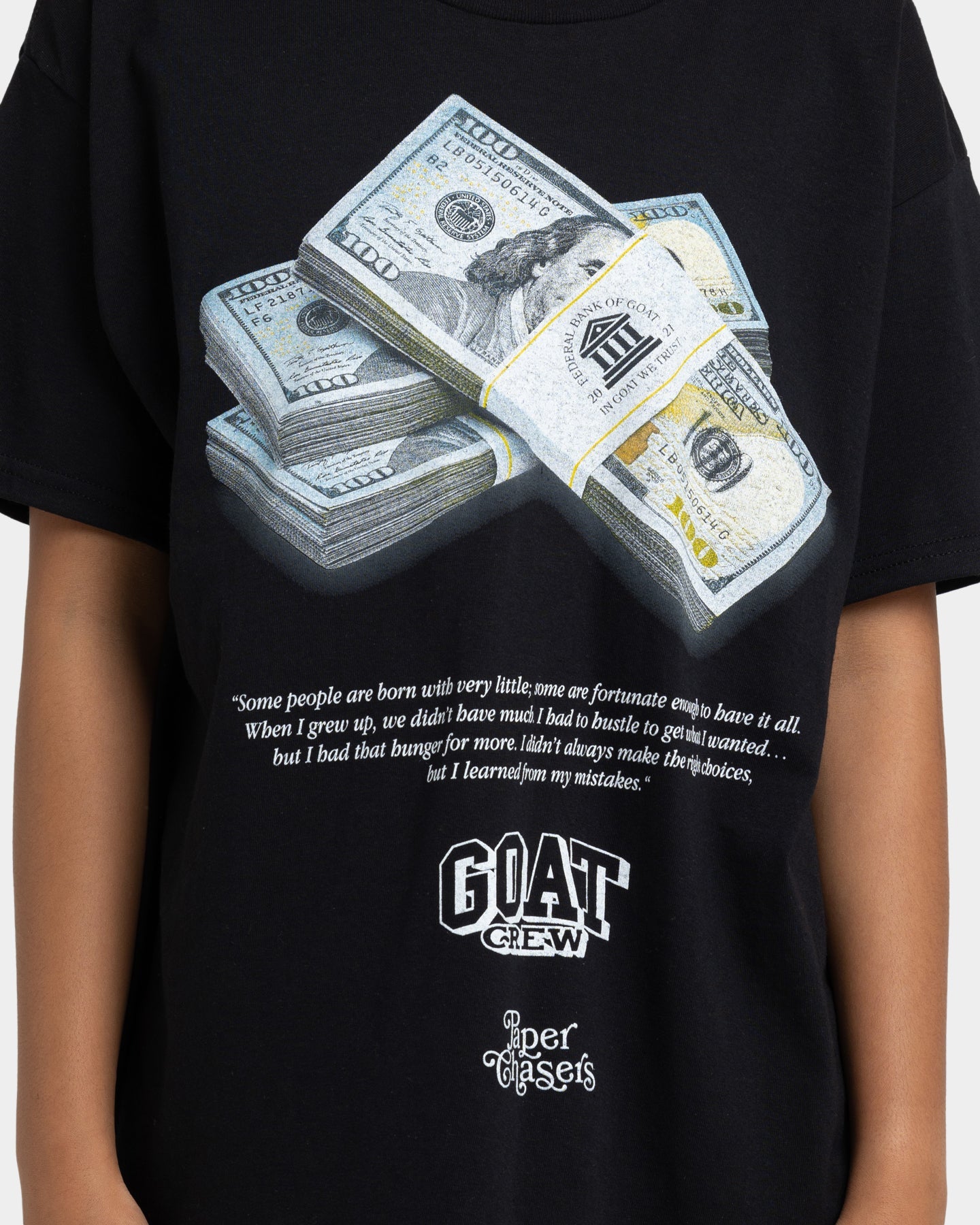 Goat Crew Paper Chasers T-Shirt Black Style001