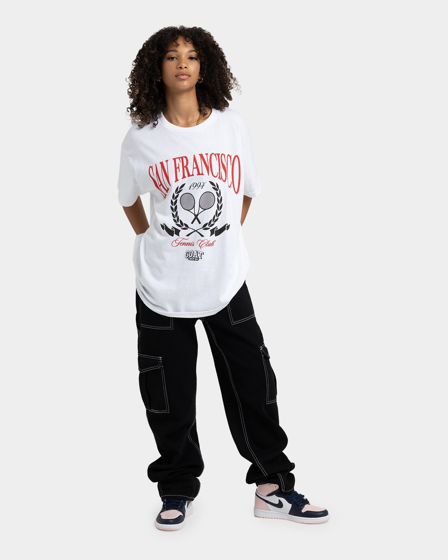 Goat Crew Tennis Club T-Shirt White Style001