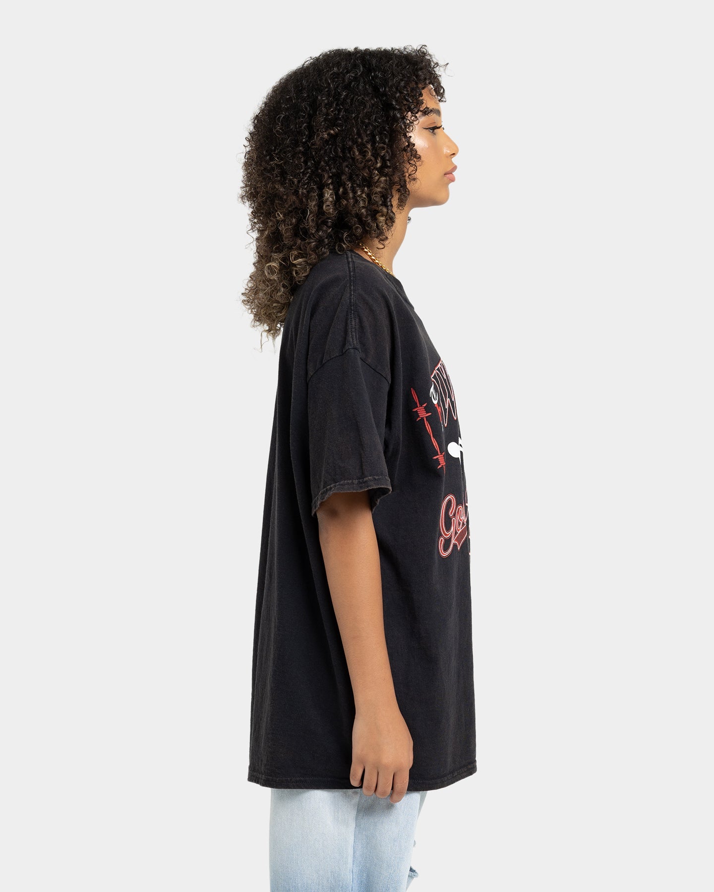 Goat Crew Windy City Vintage T-Shirt Black Wash Style001