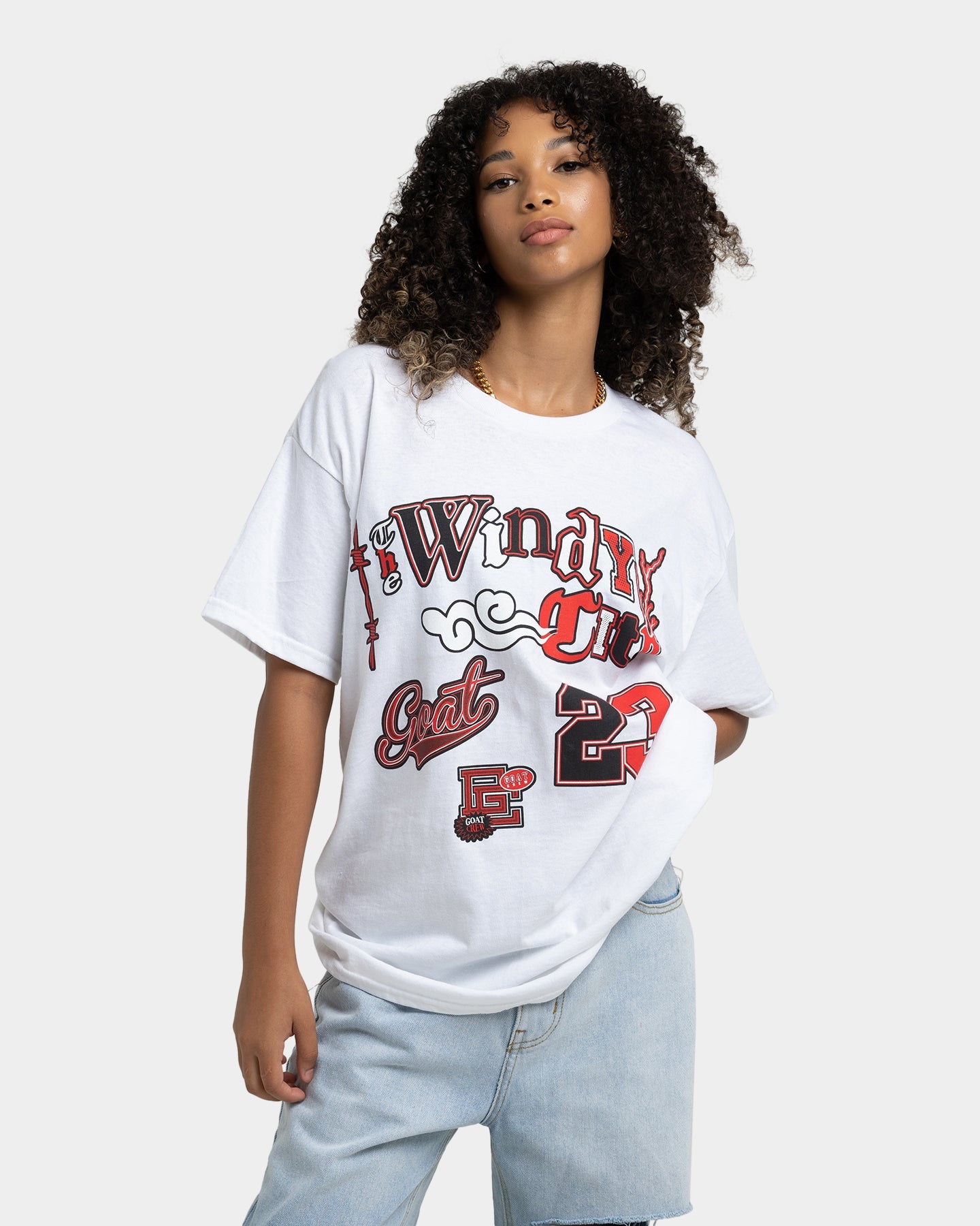Goat Crew Windy City T-Shirt White Style001
