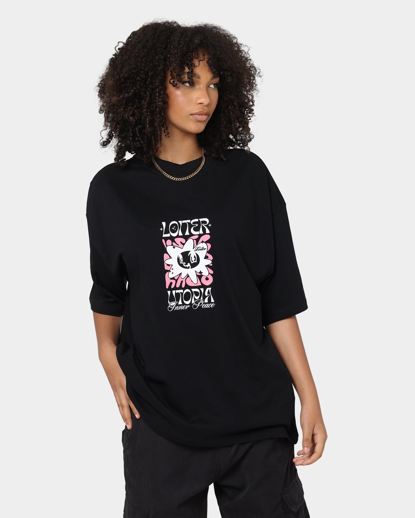 Loiter Inner Peace T-Shirt Black Style001