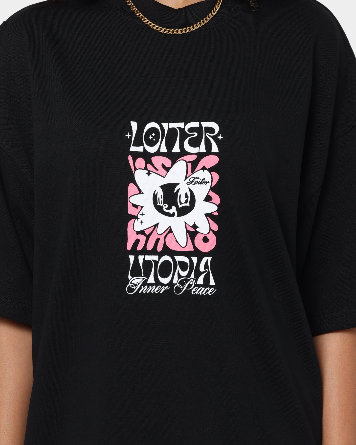 Loiter Inner Peace T-Shirt Black Style001