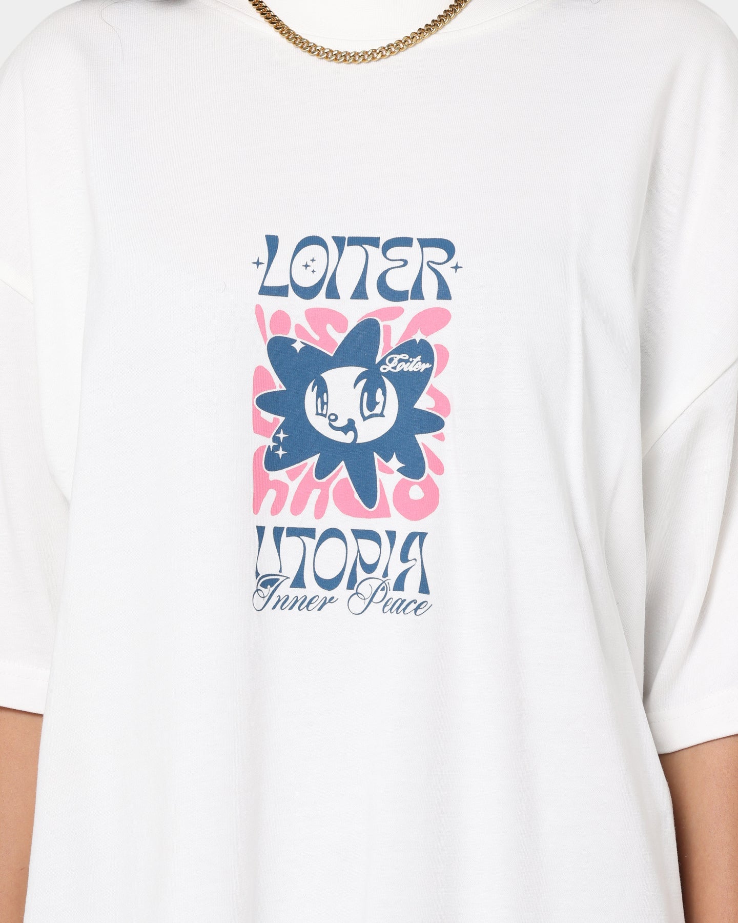 Loiter Inner Peace T-Shirt Off White Style001