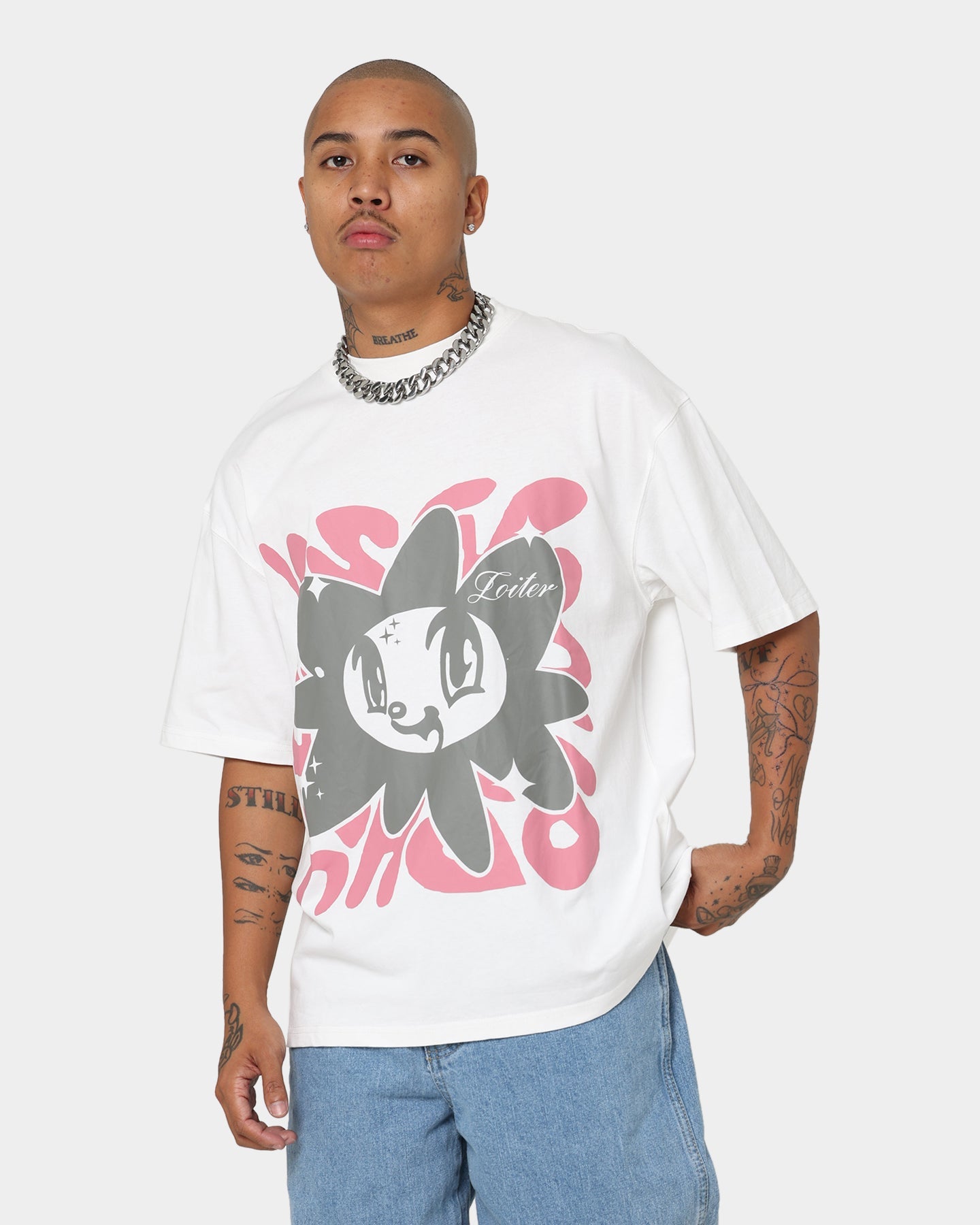 Loiter Utopia Fleur T-Shirt Off White