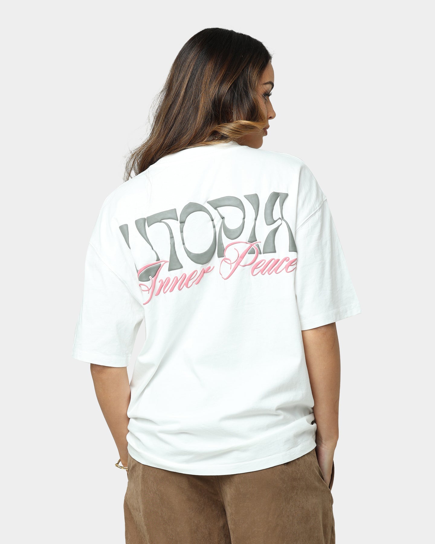 Loiter Utopia Fleur T-Shirt Off White Style001